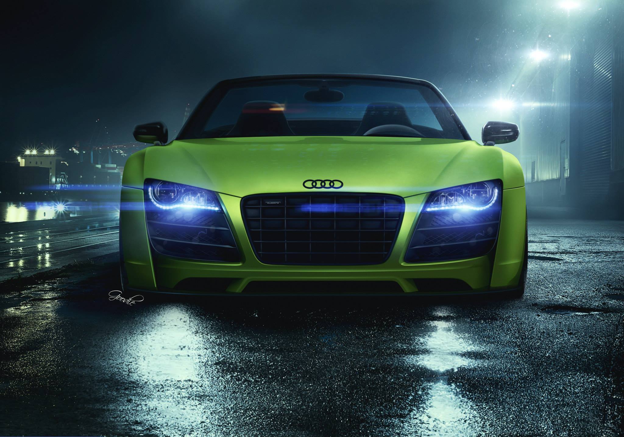 Красивая заставка машины. Audi r8 Neon. Фары Ауди r8. Audi r8 Neon Blue. Audi r8 Black Green.