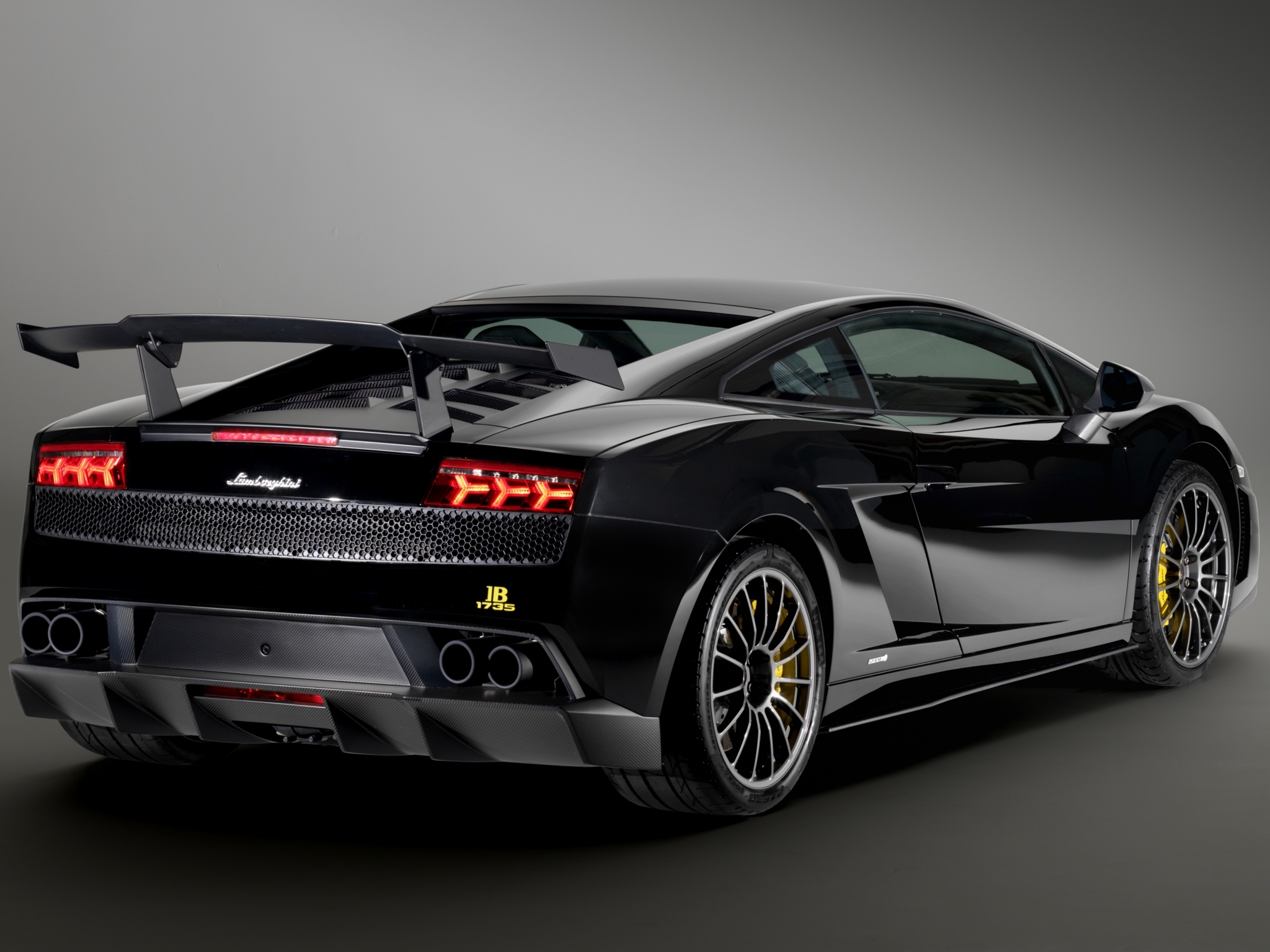 Wallpaper black Lamborghini Gallardo back Lamborghini LP570 4