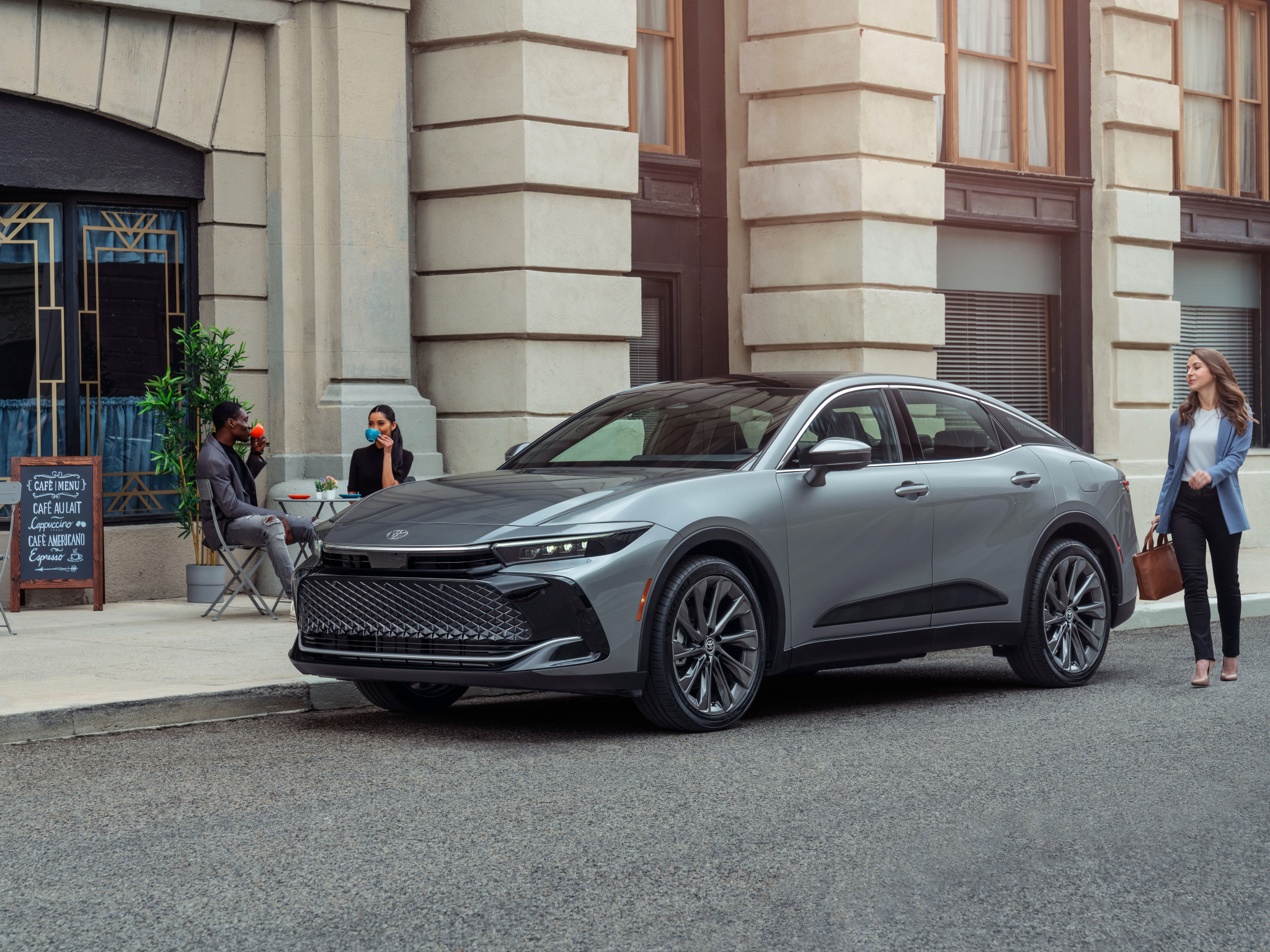 Download wallpaper People, Grey, Toyota, Crossover, Crossover, 2023