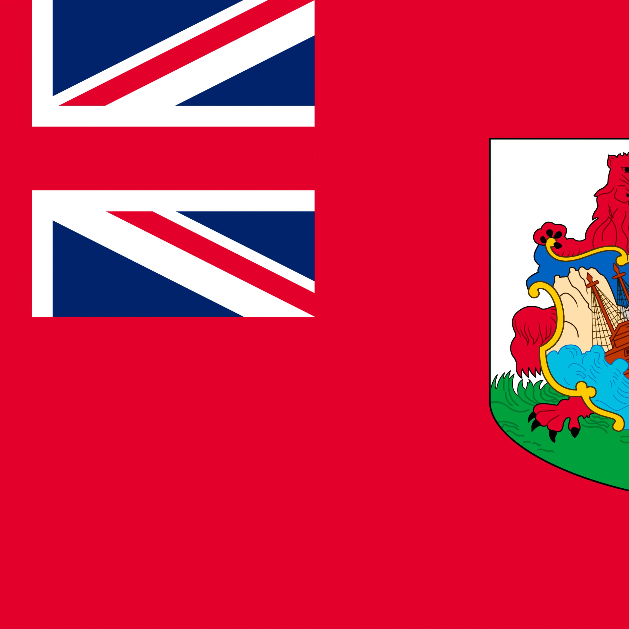 Download wallpaper flag, coat of arms, flag, Bermuda, bermuda, Bermuda ...