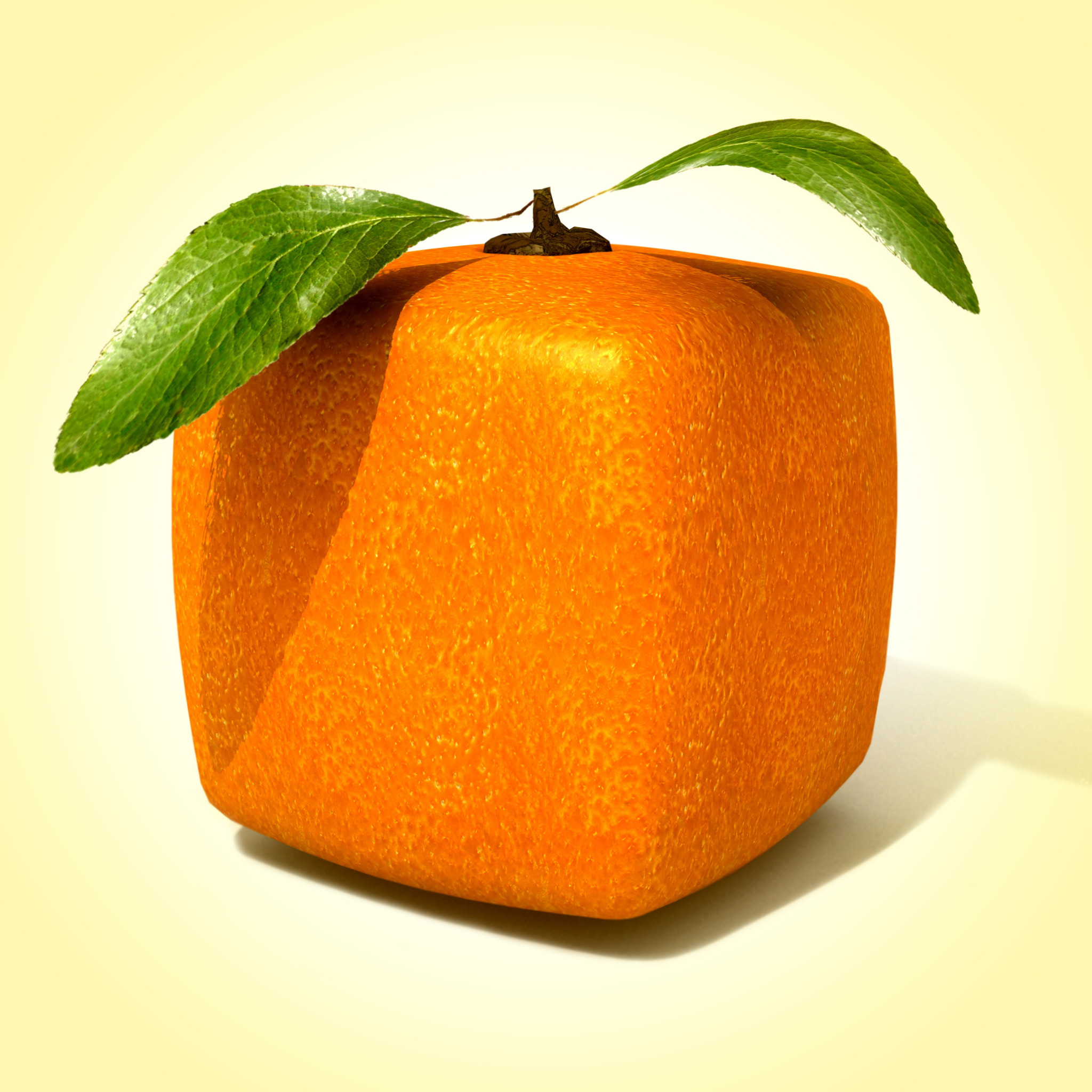 Download wallpaper rendering, square, orange, cube, square orange ...