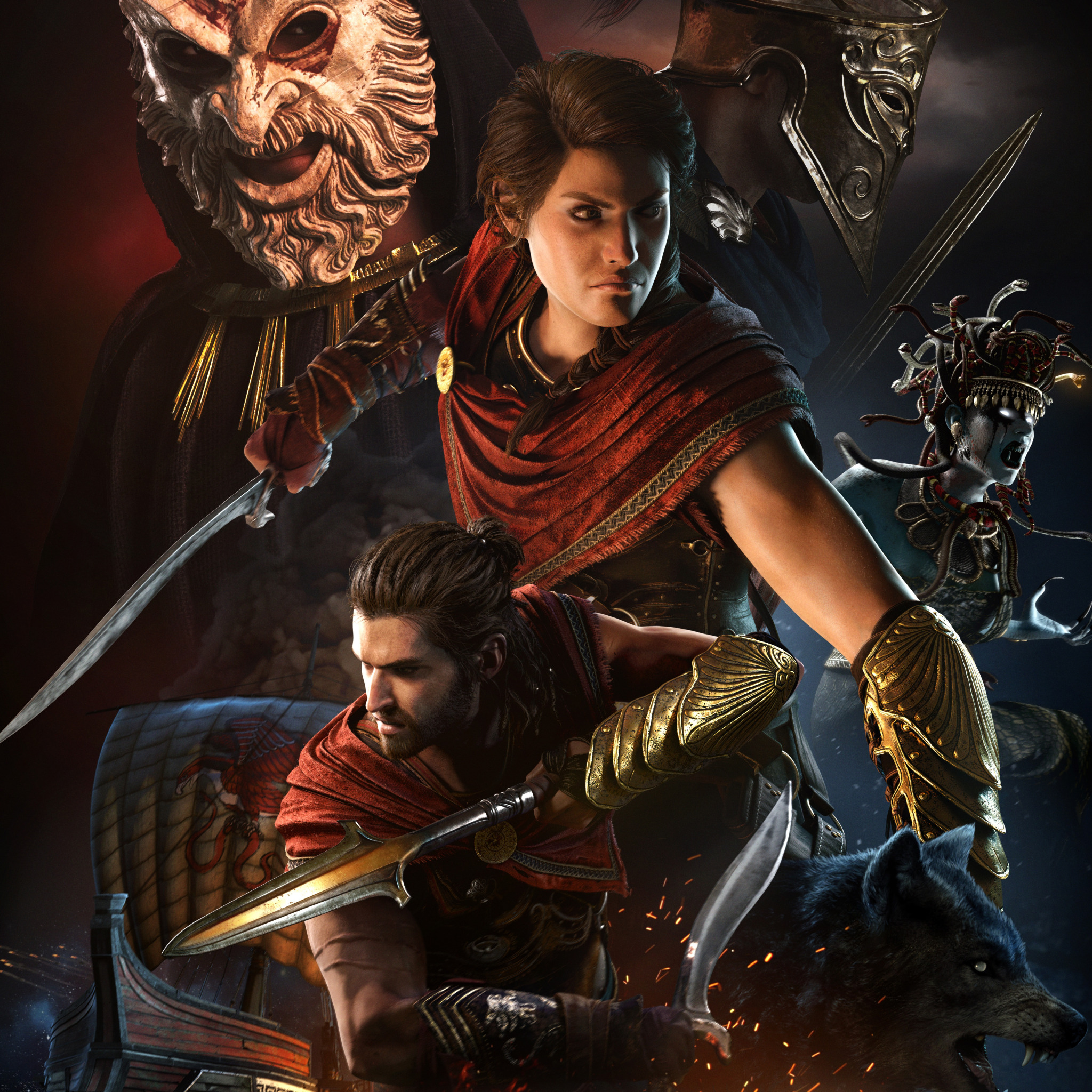 Download Wallpaper Art Kassandra Assassins Creed Odyssey Alexios Section Games In 6687