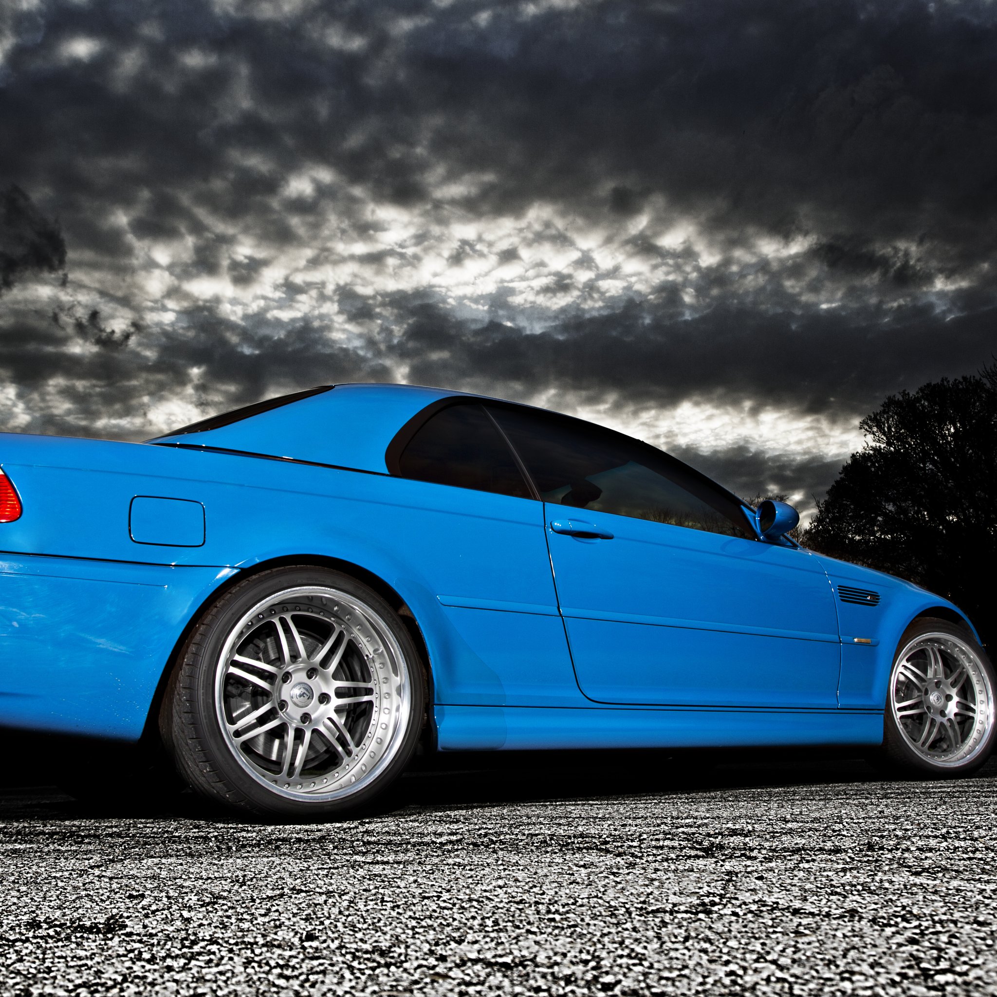 Download wallpaper clouds, blue, BMW, BMW, blue, E46, section bmw in
