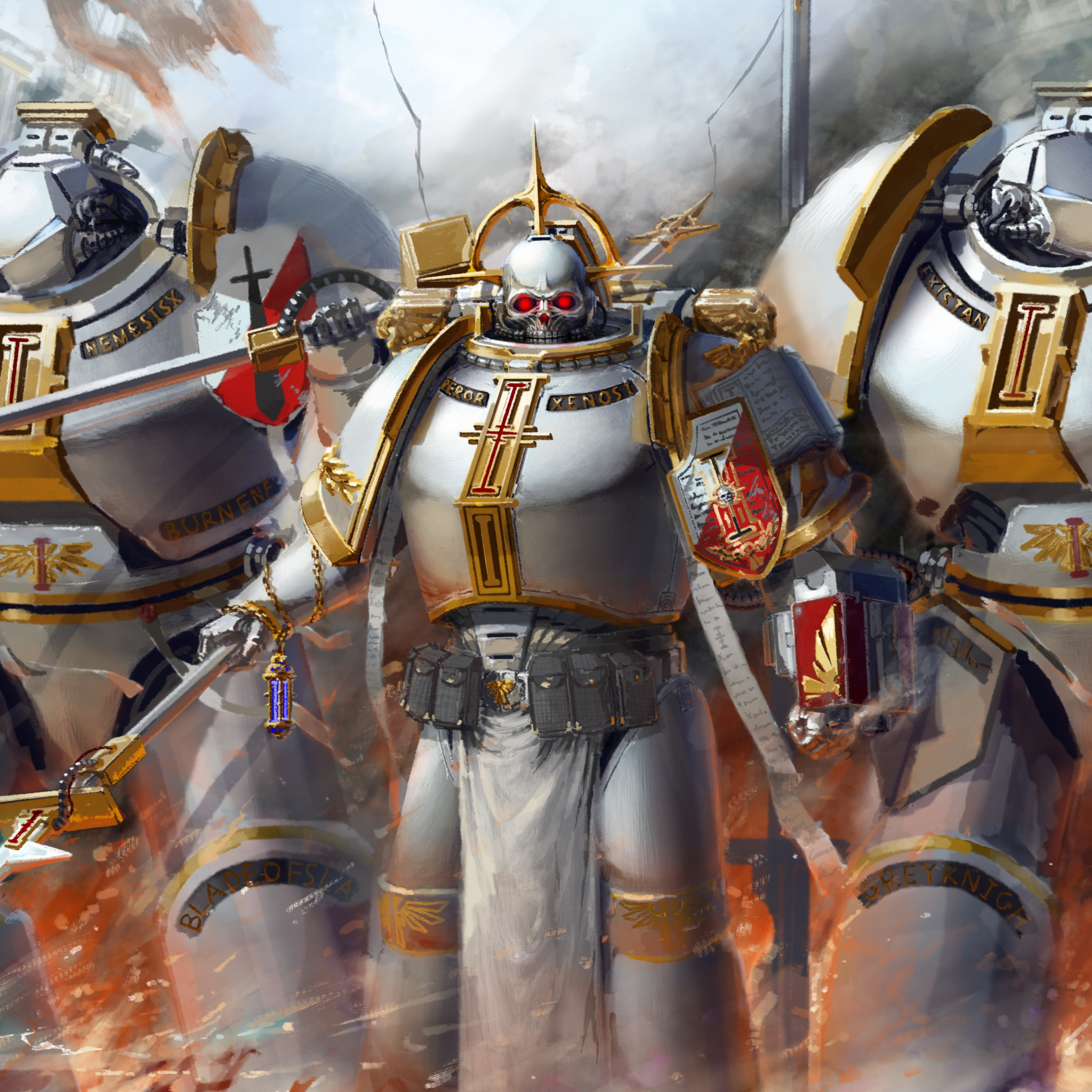 Wh40k Grey Knights. Warhammer 40 000 серые Рыцари. Вархаммер 40000 Терминатор серых рыцарей. Warhammer 40k серые Рыцари Примарис.