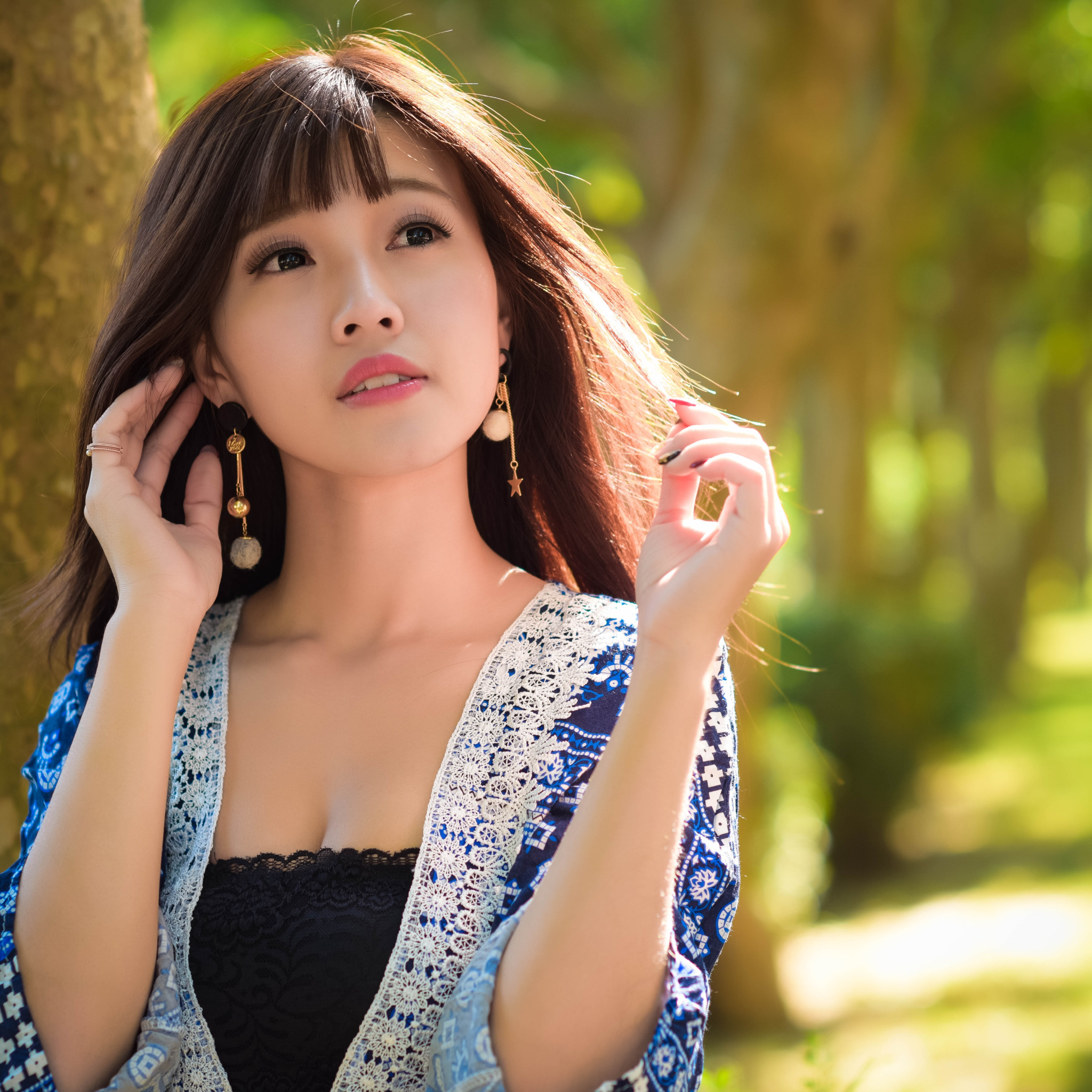 Download wallpaper summer, face, hair, Asian, section girls in ...