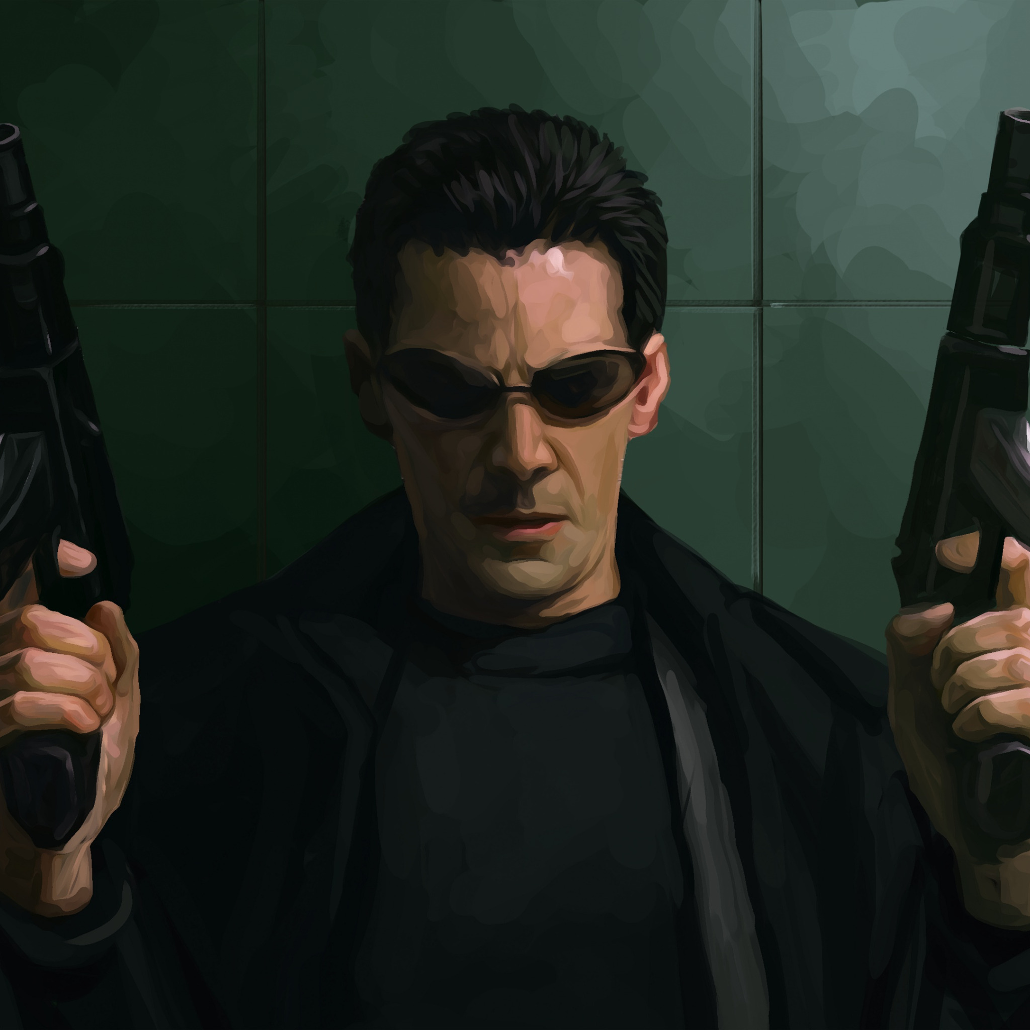 Download wallpaper Matrix, Neo, Matrix, Keanu Reeves, section films in ...