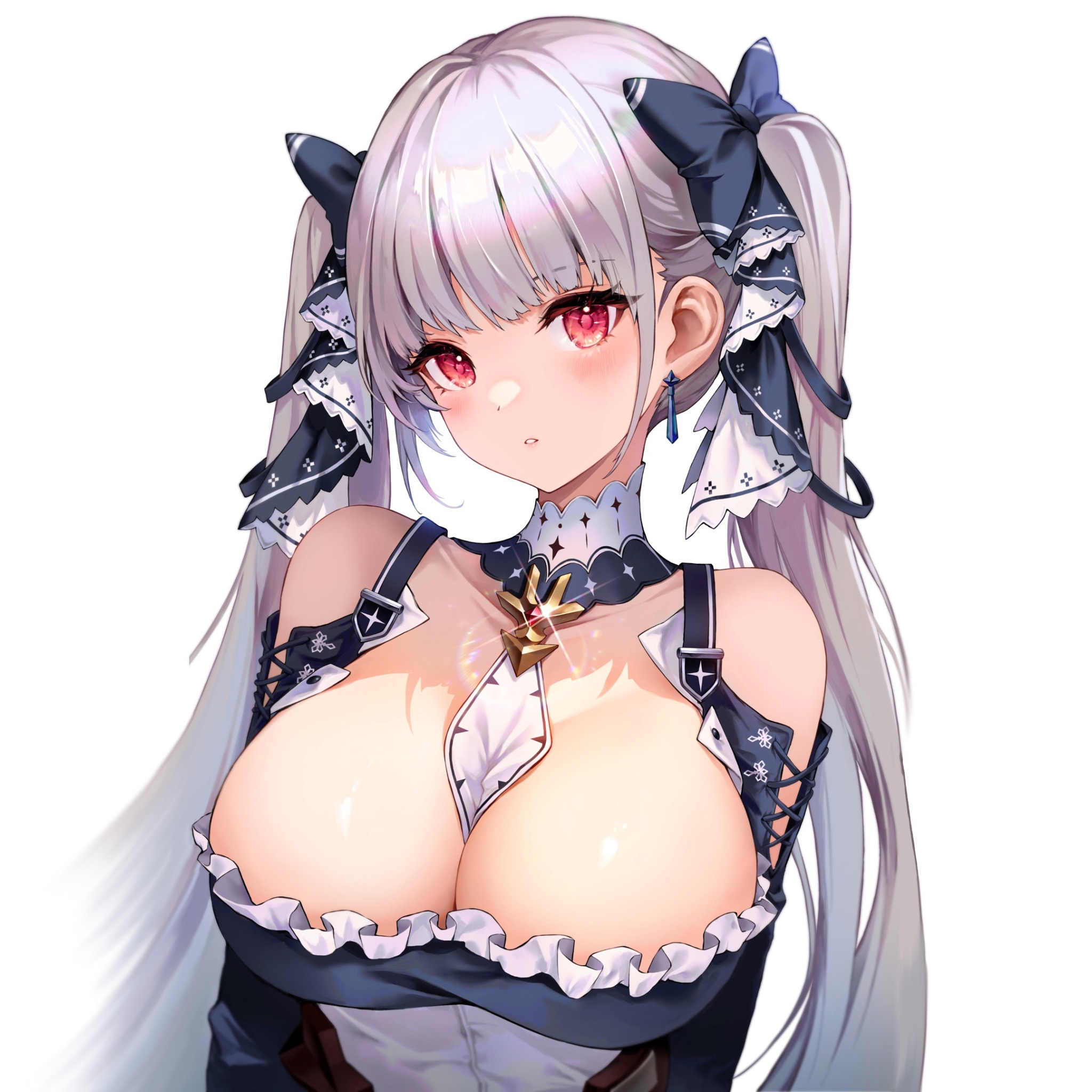 Download wallpaper girl, hot, sexy, boobs, anime, breasts, big boobs, babe,  section shonen in resolution 2048x2048