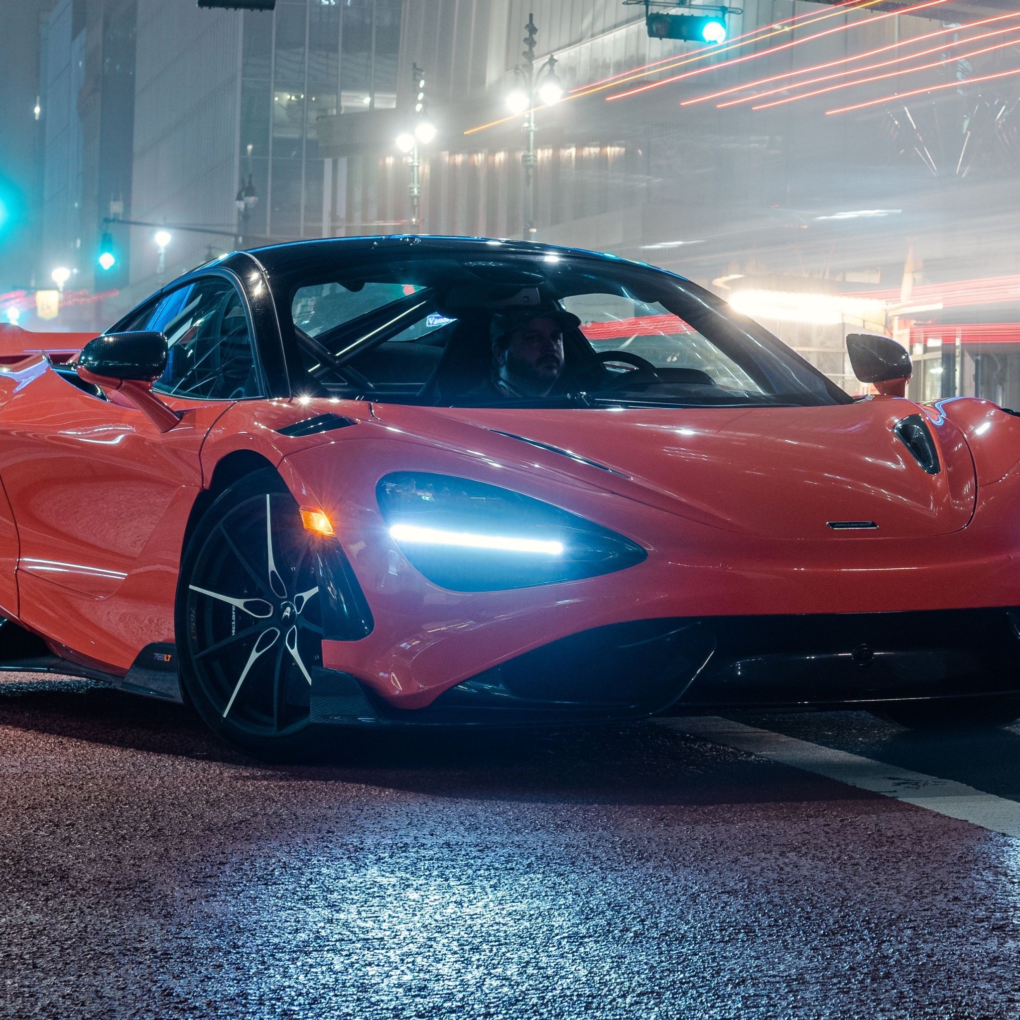 Download wallpaper lights, McLaren, supercar, the front, 765LT, McLaren ...