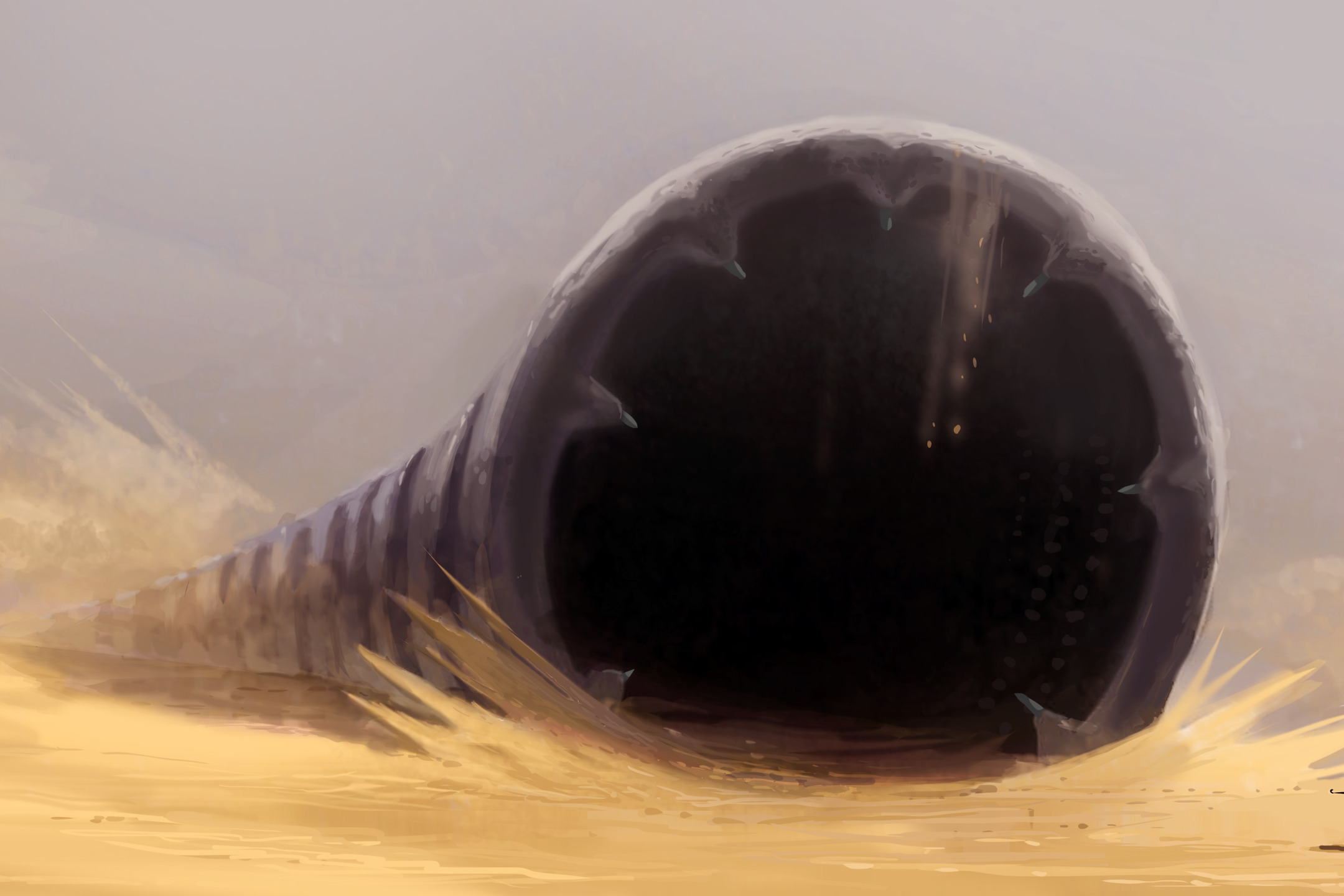 Download wallpaper Dune, Sandworm, Frank Herbert, section fantasy in ...