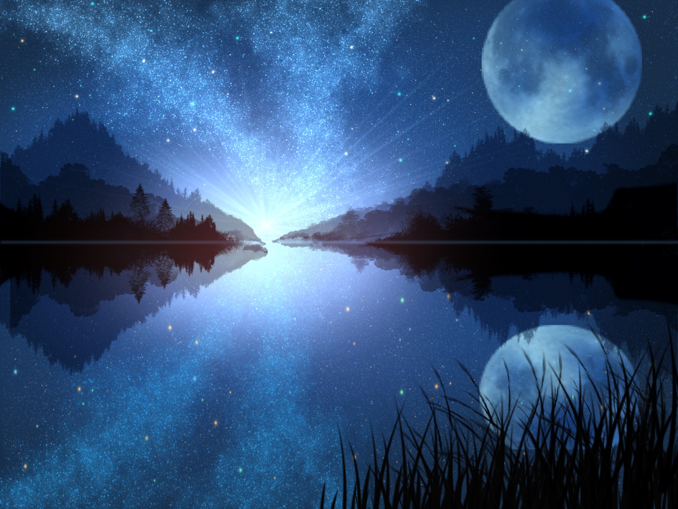 Луна озера ночи. Ночное озеро. Озеро ночью. Ночной пейзаж. Ночь озеро Луна.
