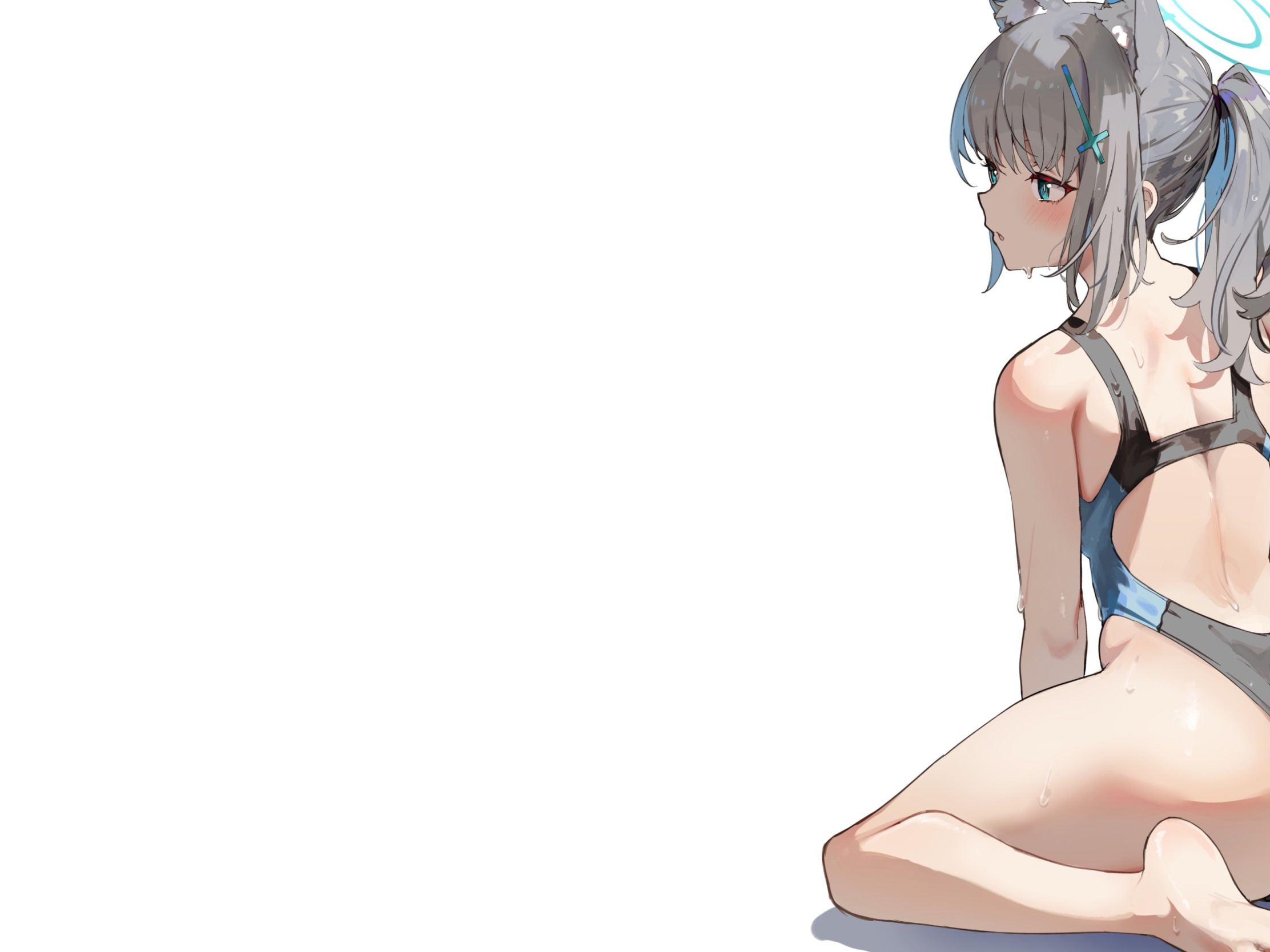 Download wallpaper kawaii, girl, sexy, ass, anime, swimsuit, butt, babe,  section seinen in resolution 2224x1668