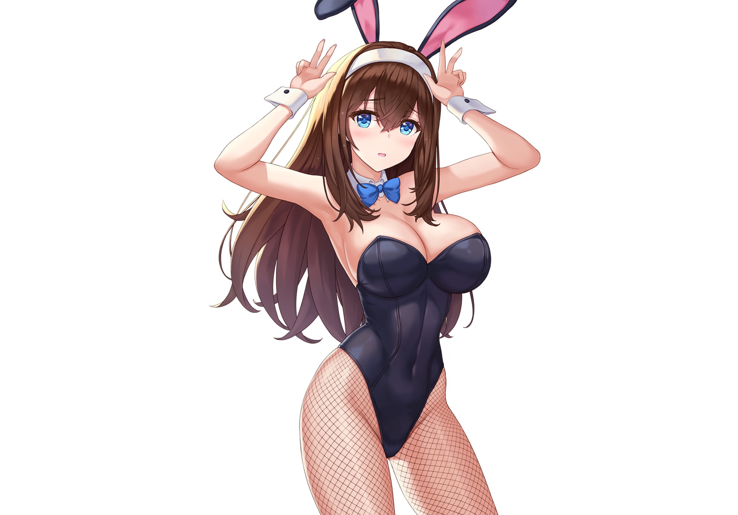 Wallpaper girl, sexy, Anime, rabbit, bunny, suit, busty, tight for mobile  and desktop, section сэйнэн, resolution 2388x1668 - download