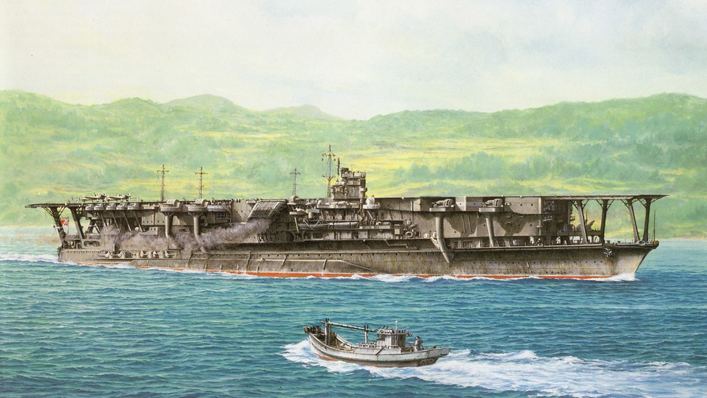 Корабли японии. Японский авианосец Кага. Авианосец IJN Kaga. Авианосец Кага арт. Японский линкор авианосец.