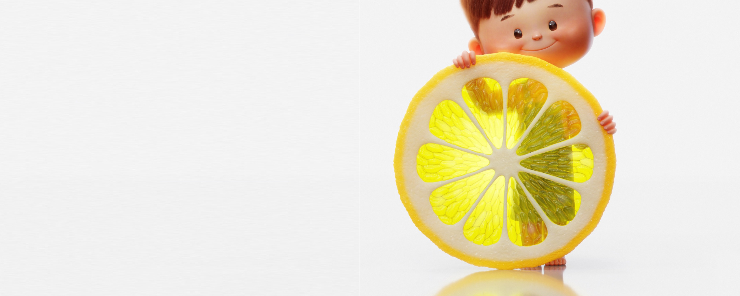 Download wallpaper rendering, mood, lemon, boy, art, children's, Nazar ...