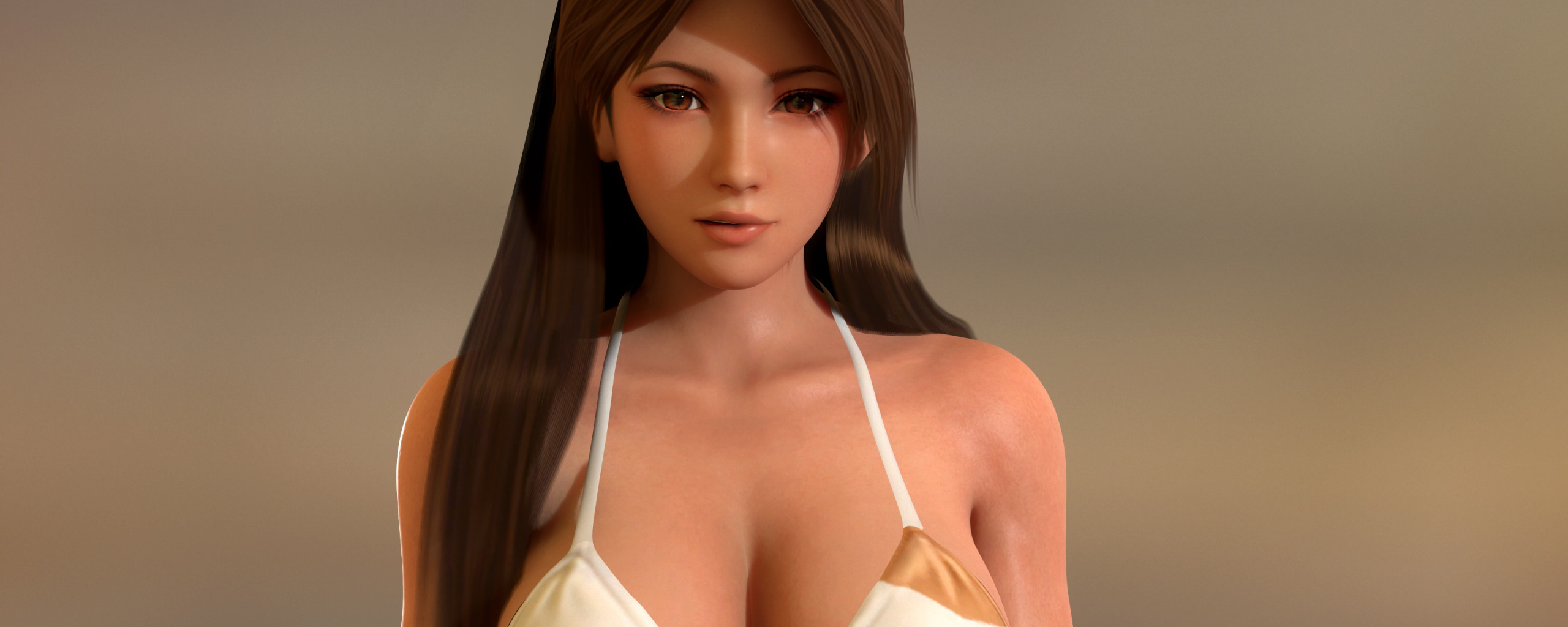 Download wallpaper swimsuit, chest, Mai Shiranui, Dead or Alive, doa, mai,  section rendering in resolution 2560x1024