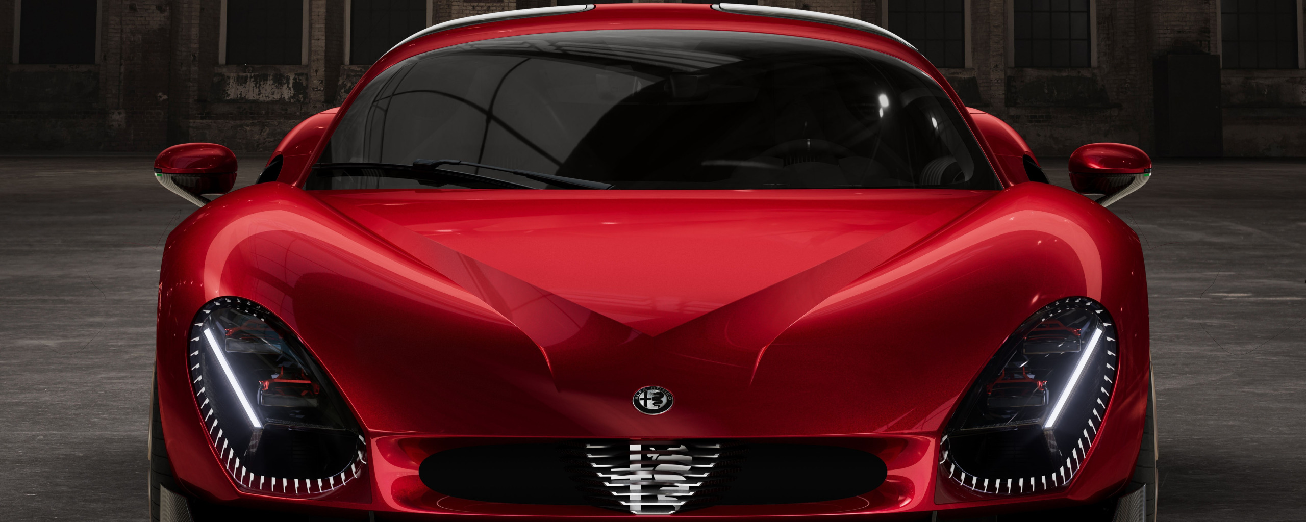 Download wallpaper Alfa Romeo, front view, 2023, Alfa Romeo 33 Stradale ...