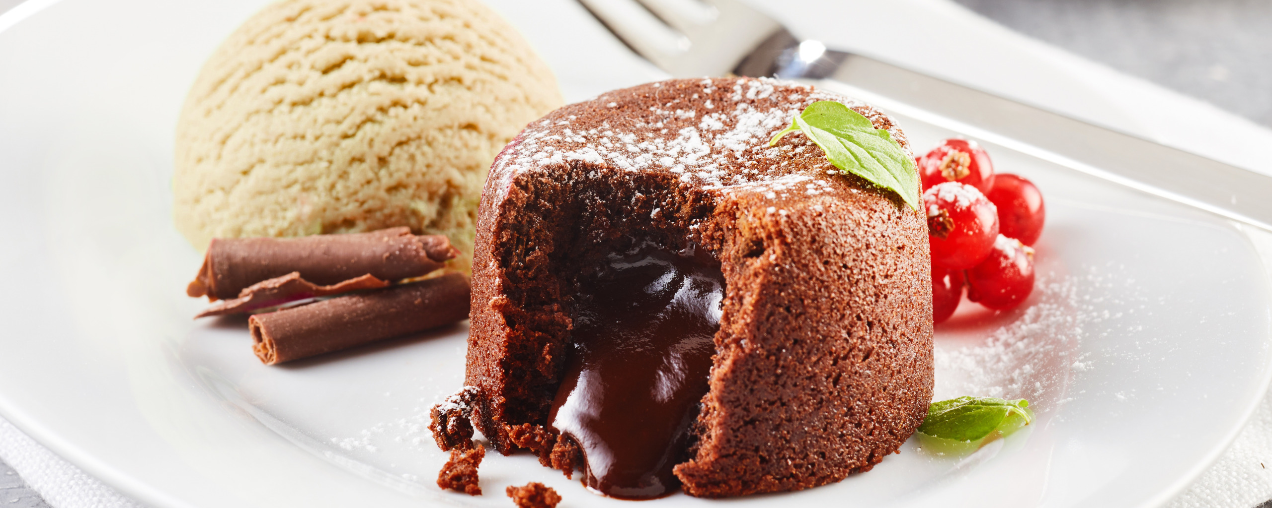 Lava Cake with Ice Cream