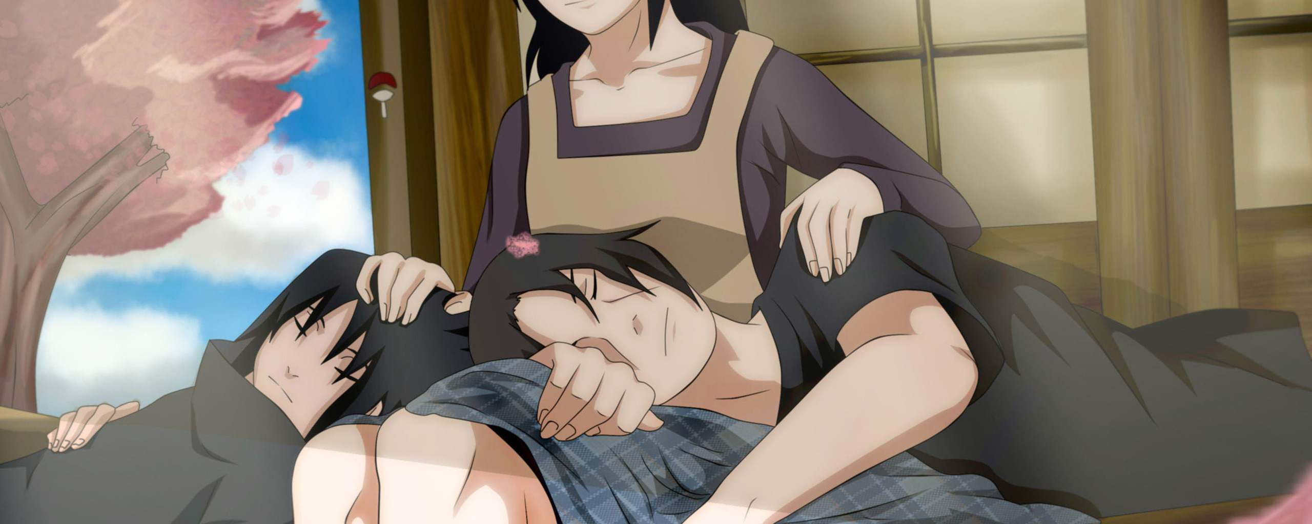 Download wallpaper art, Anime, Naruto, Naruto, mom, sleep, Uchiha <b>Itachi</b>, U...