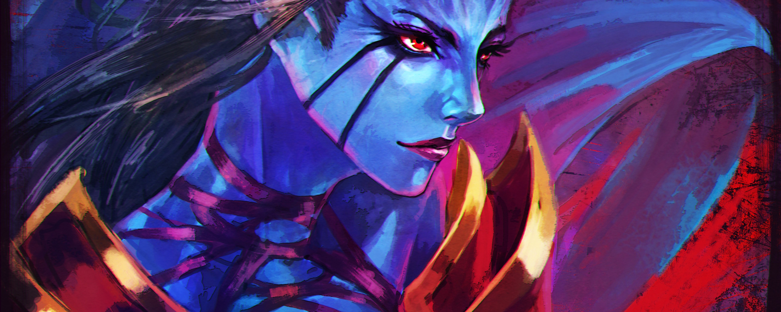 girl, face, art, dota, dota 2, <b>akasha</b>, queen of pain. 