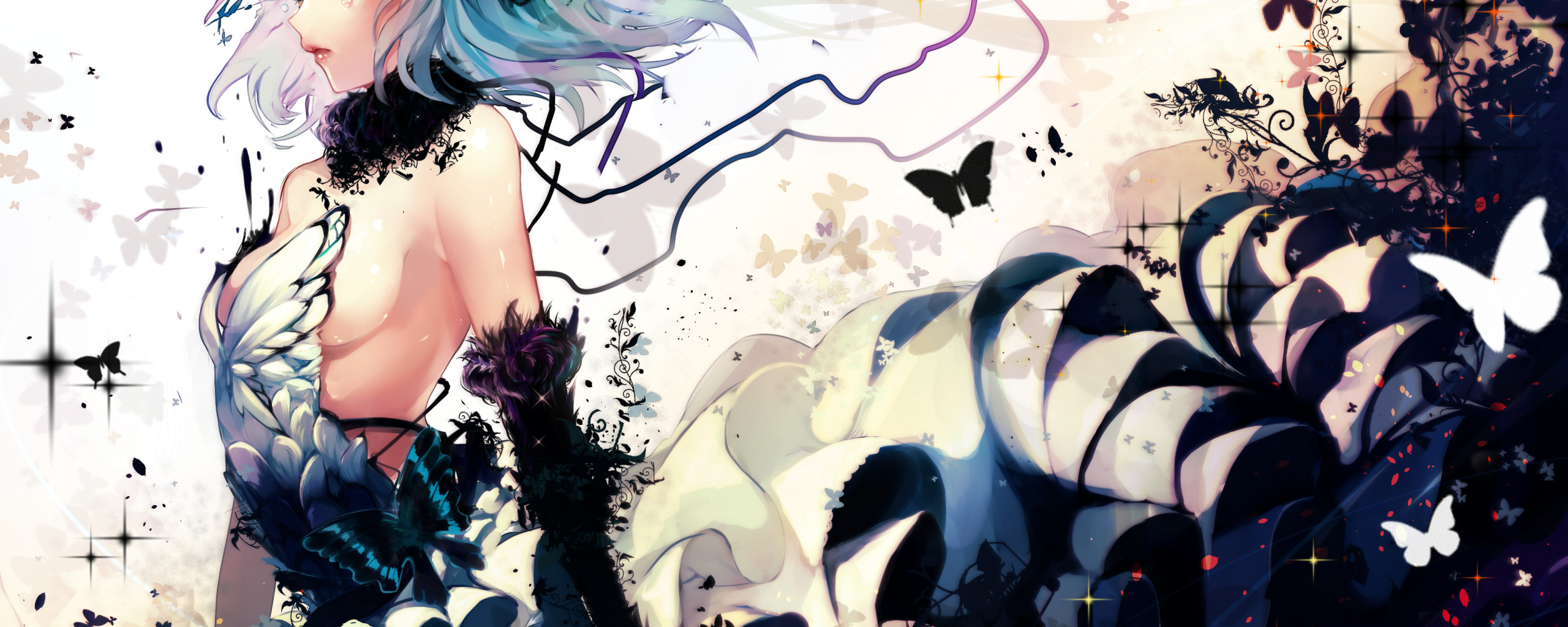 GoodFon.com - Free Wallpapers, download. girl, butterfly, magic, anime, cro...