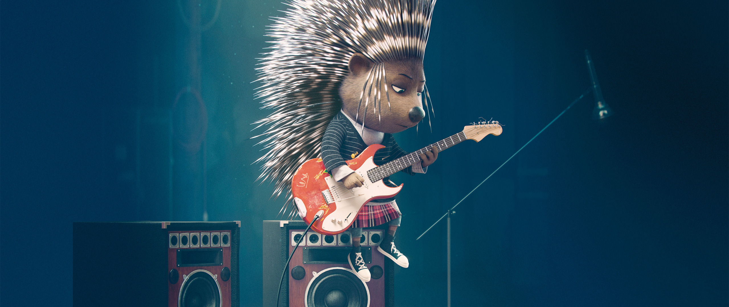 Download wallpaper Guitar, Movie, Sing, Zveroboy, a porcupine, section ...