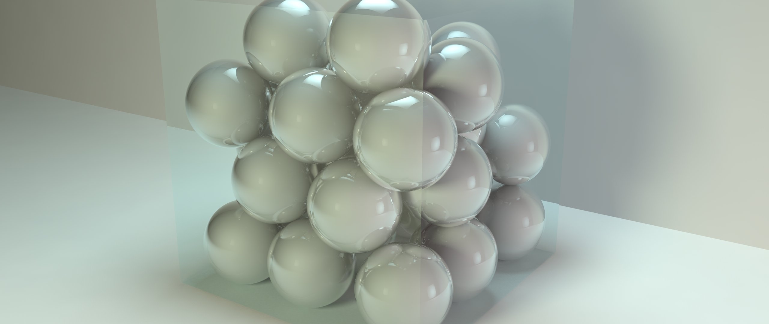 Download wallpaper glass, cube, square, sphere, Rendering, section ...