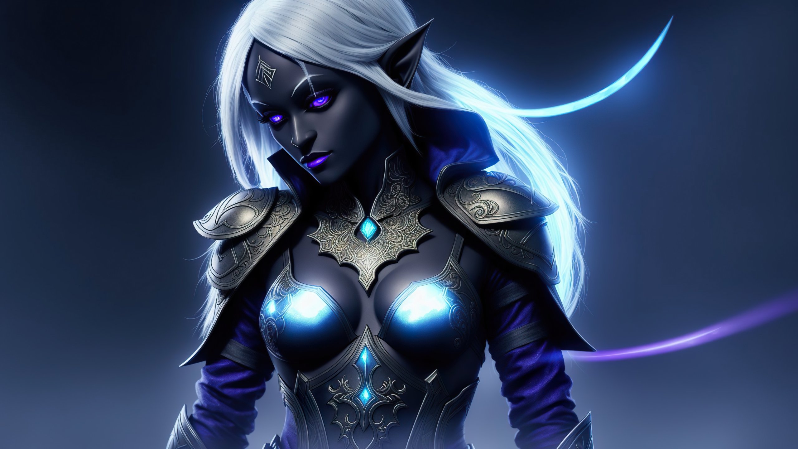 Download wallpaper girl, art, mage, Dark Elf, Stable Diffusion ...