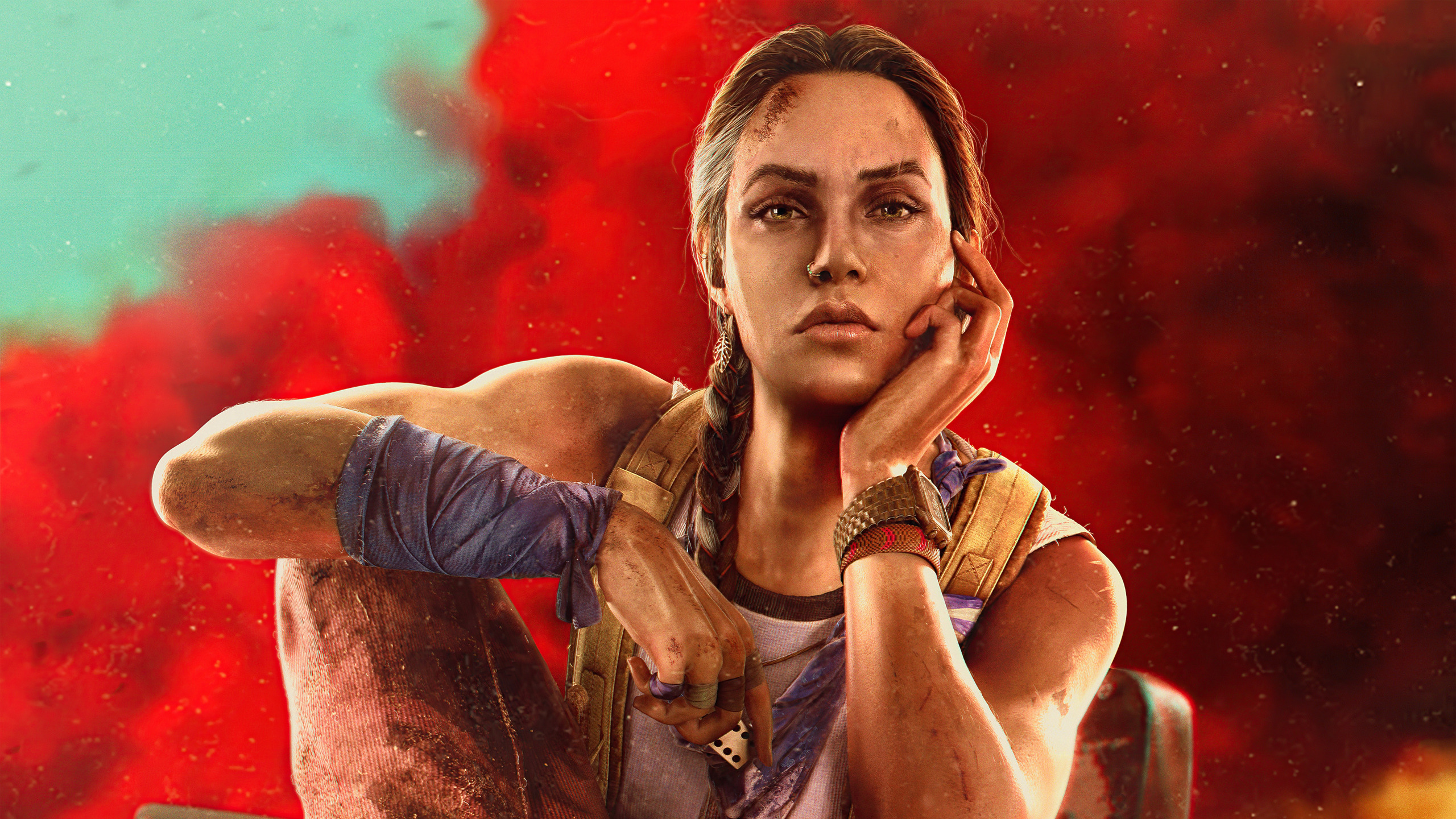 Download wallpaper girl, character, look, Clara Garcia, far cry 6, section  games in resolution 2560x1440