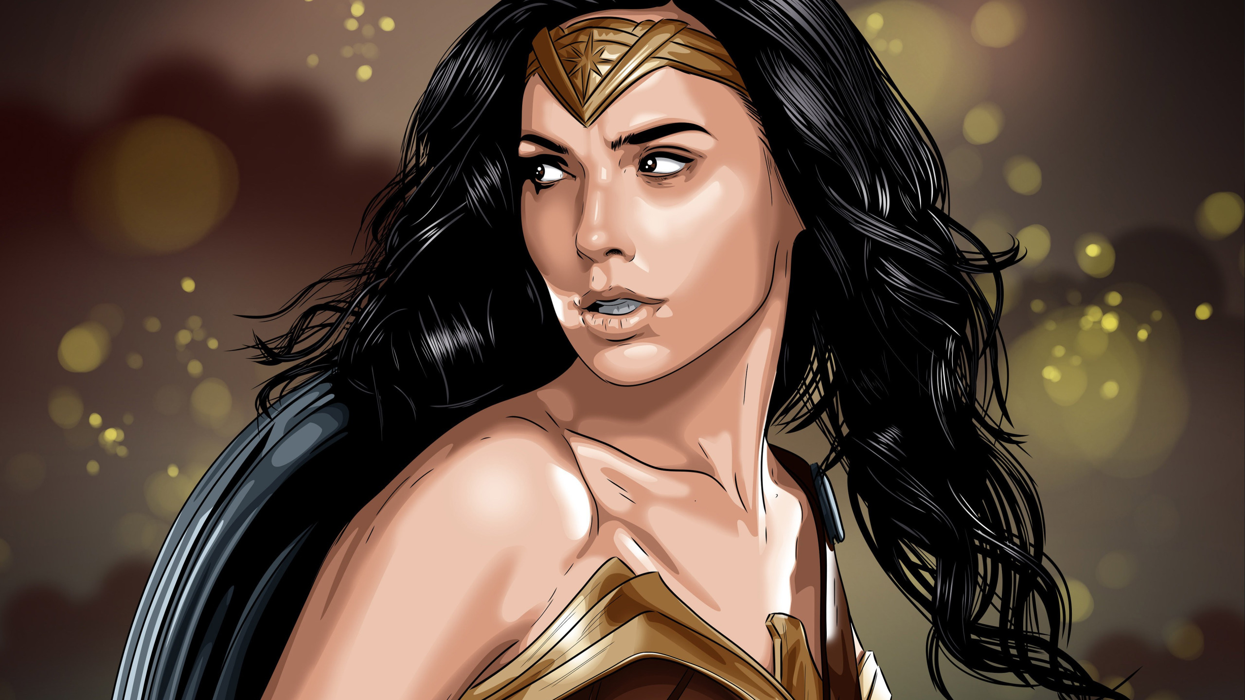 Download Wallpaper Cinema, Wonder Woman, Armor, Movie, Film, Artwork ...