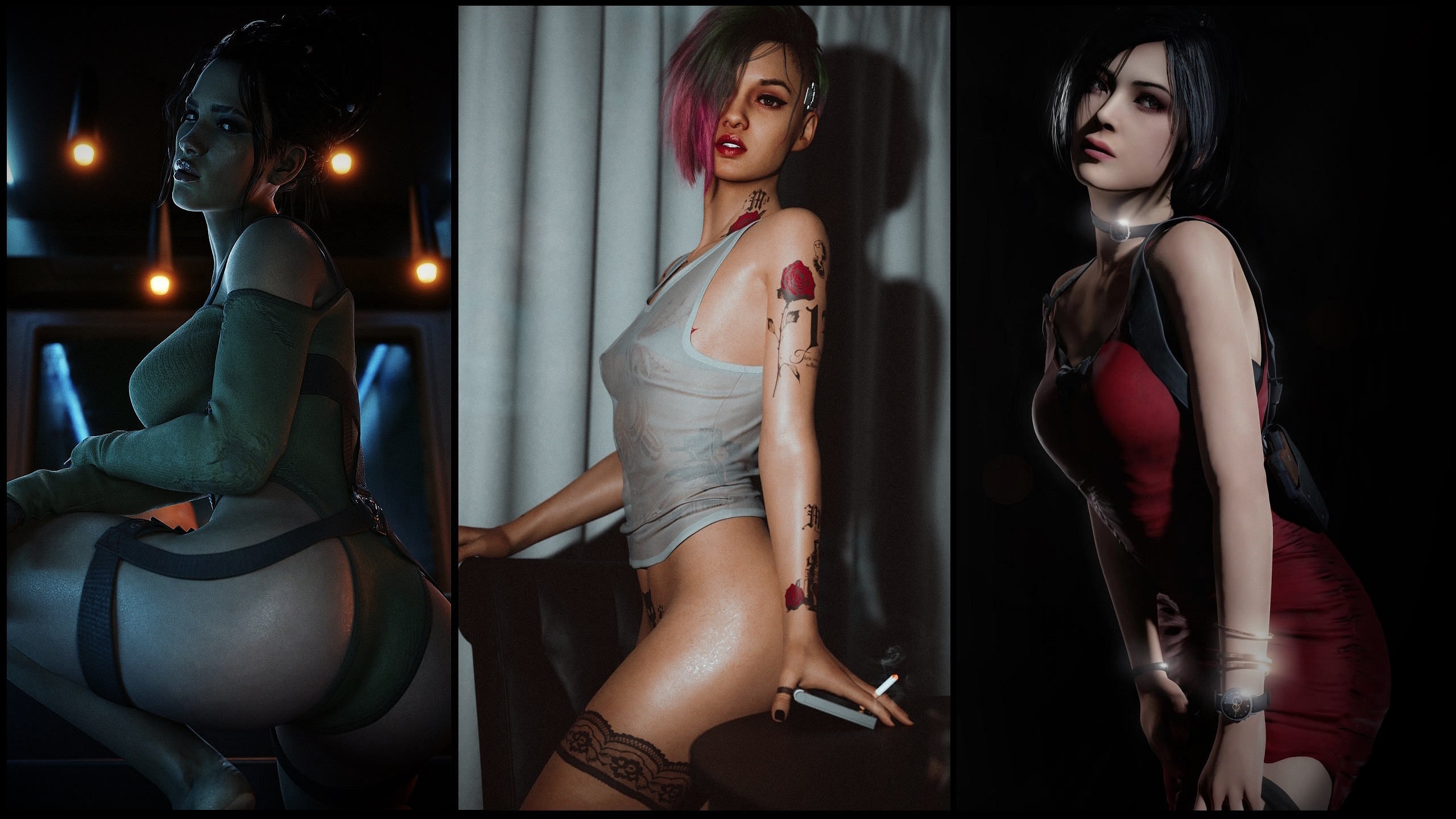 Wallpaper game, erotic, cyberpunk 2077, resident evil 2, ada wong, panam  palmer, judy alvarez for mobile and desktop, section игры, resolution  2560x1440 - download