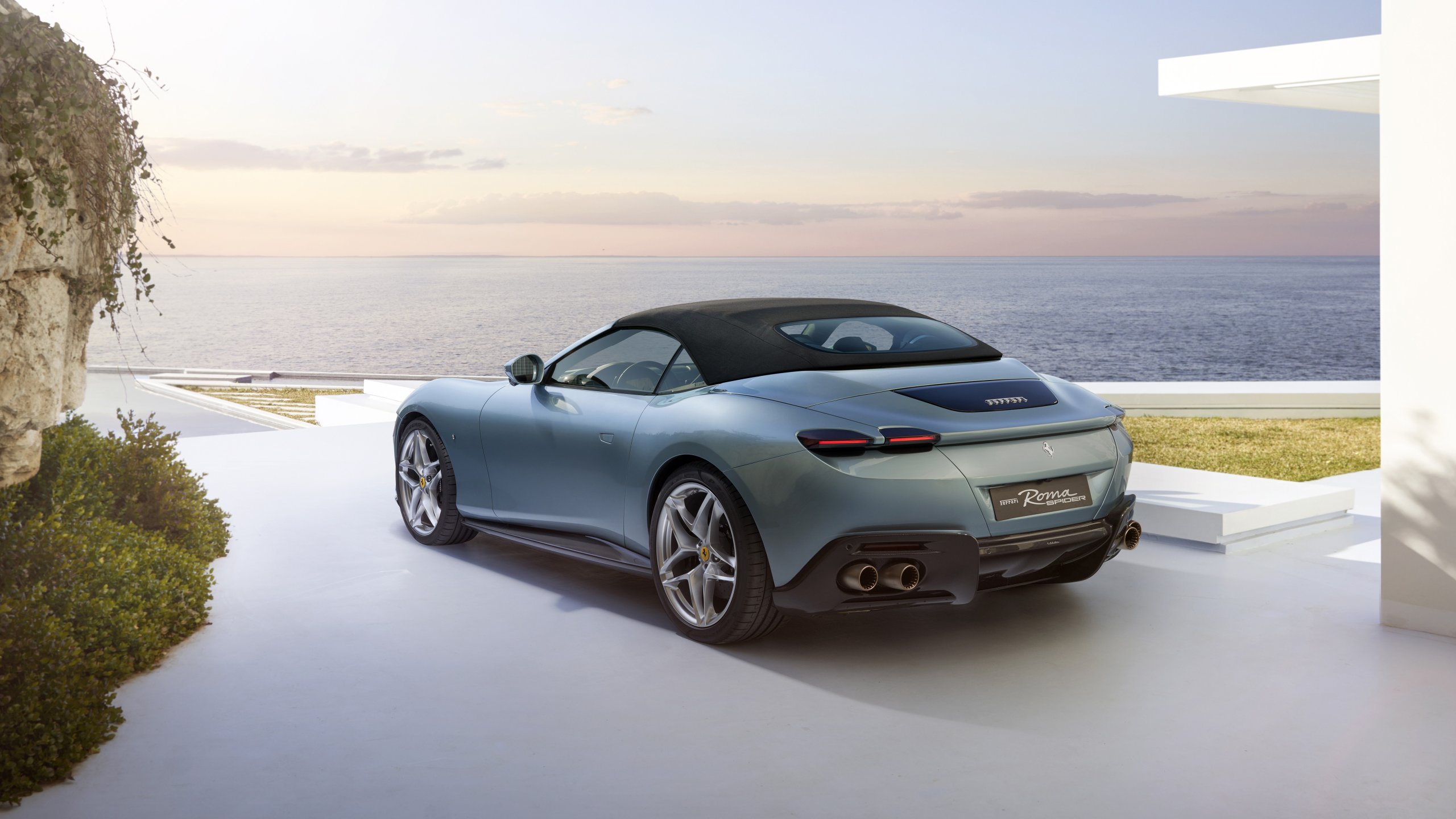 Ferrari Roma Models Front Engine Rear View Download wallpaper Ferrari, convertible, Roma, rear view, grand tourer ...