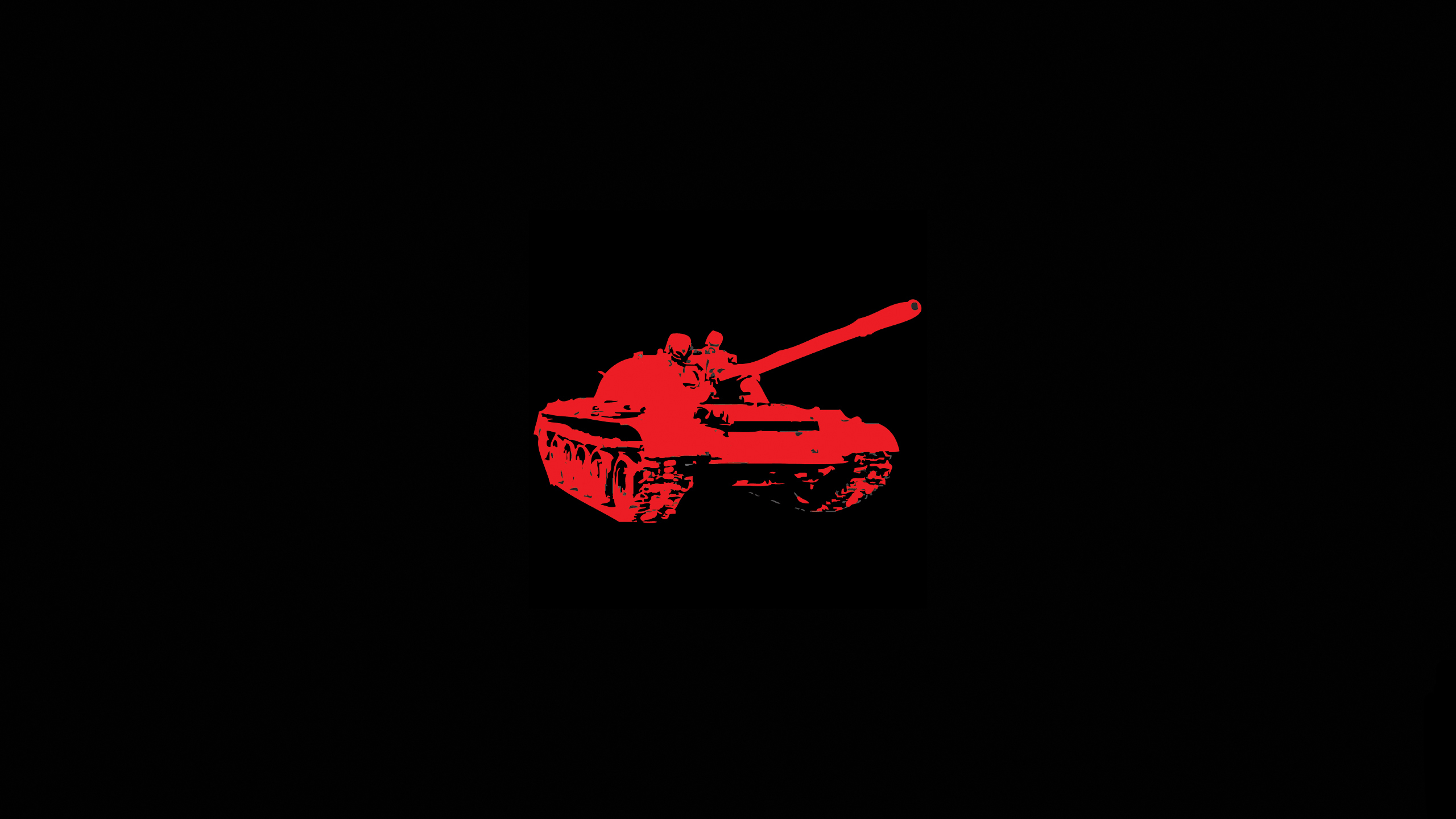 Wallpaper minimalism, red, tank, USSR, red for mobile and desktop, section  минимализм, resolution 2560x1440 - download