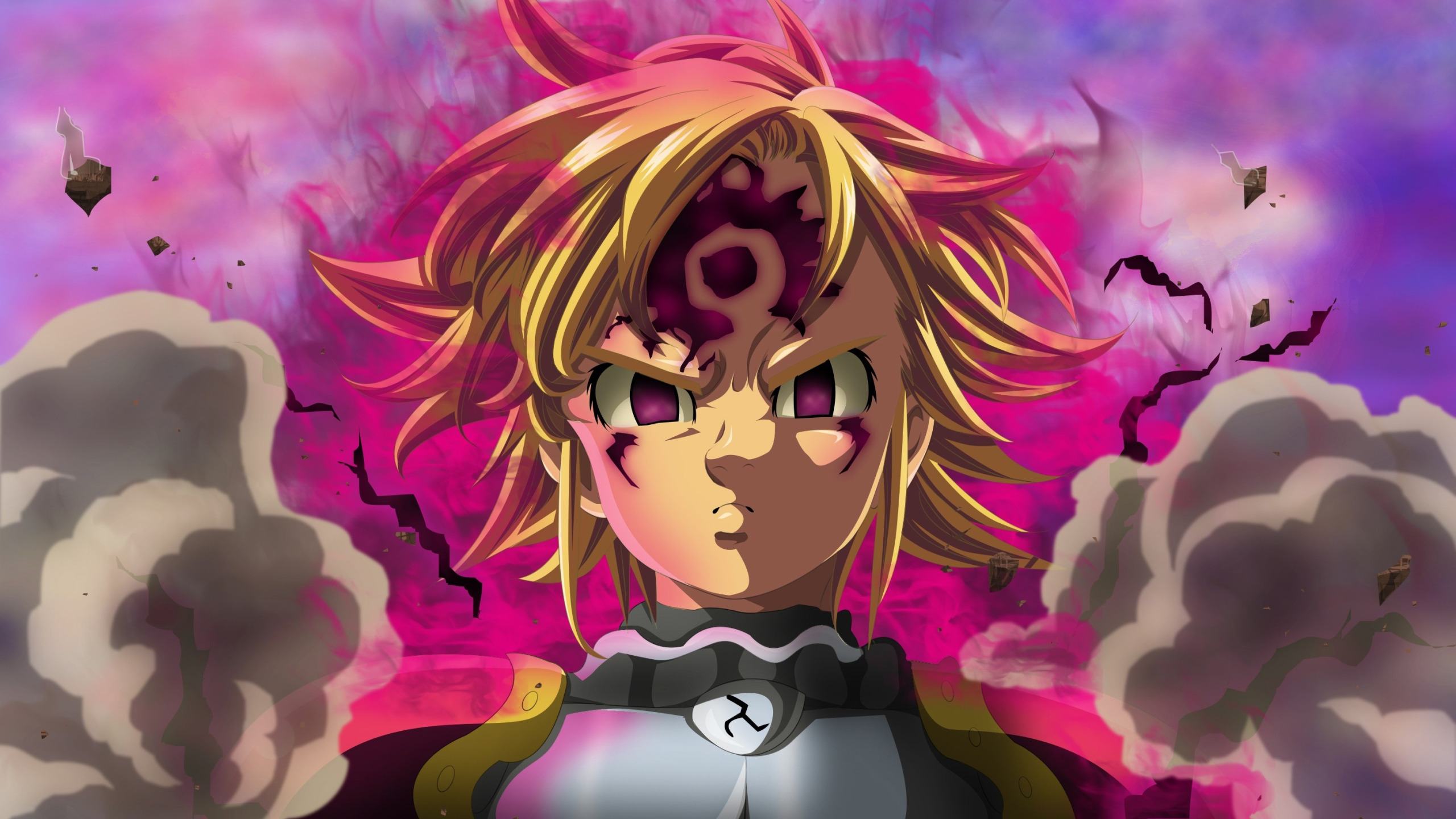 Download wallpaper armor, anime, warrior, manga, Meliodas, Nanatsu no Taizai,  japonese, Seven Deadly Sins, section shonen in resolution 2560x1440