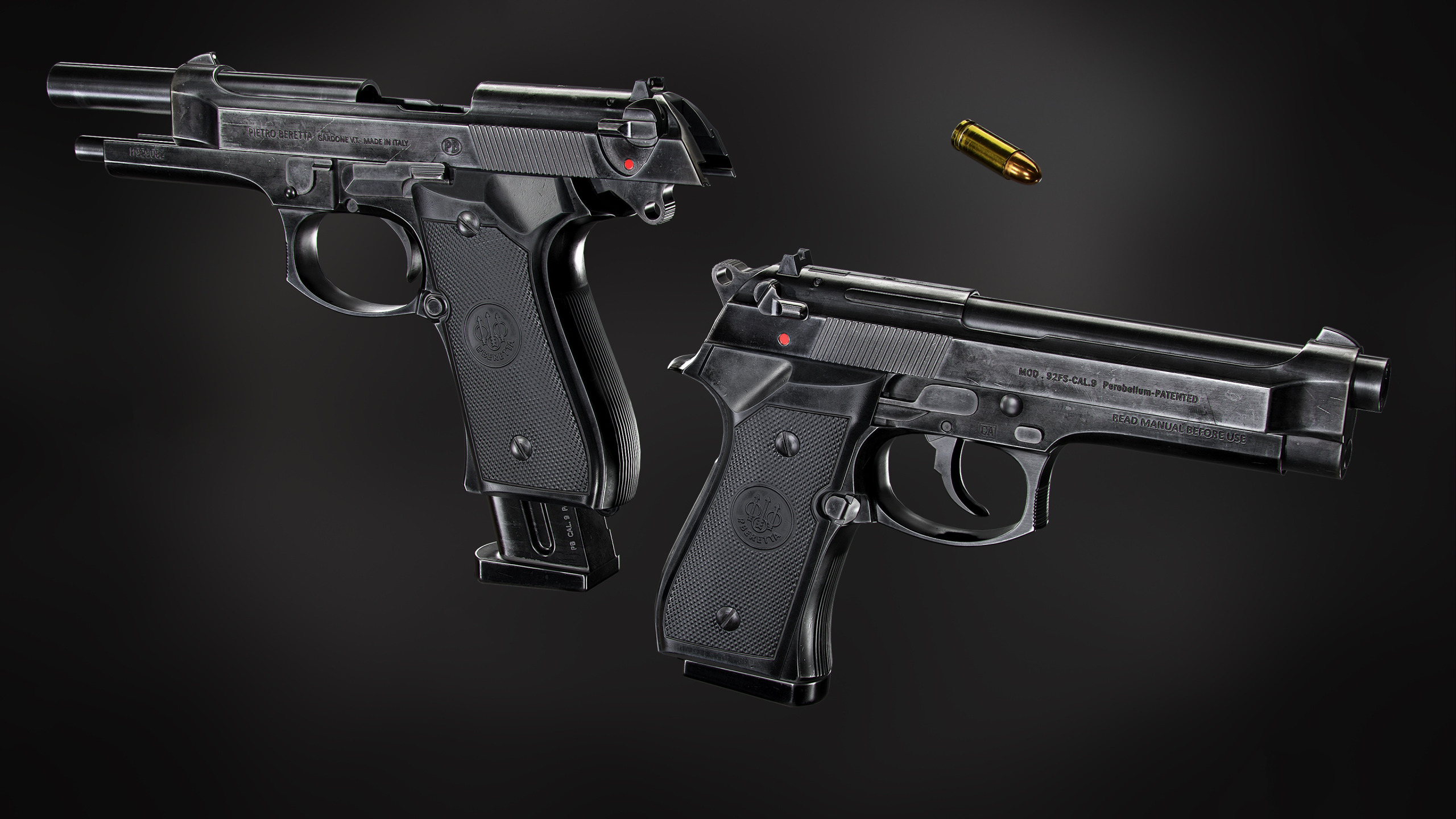 Download wallpaper Italy, Self-loading pistol, Beretta 92FS, Pietro ...