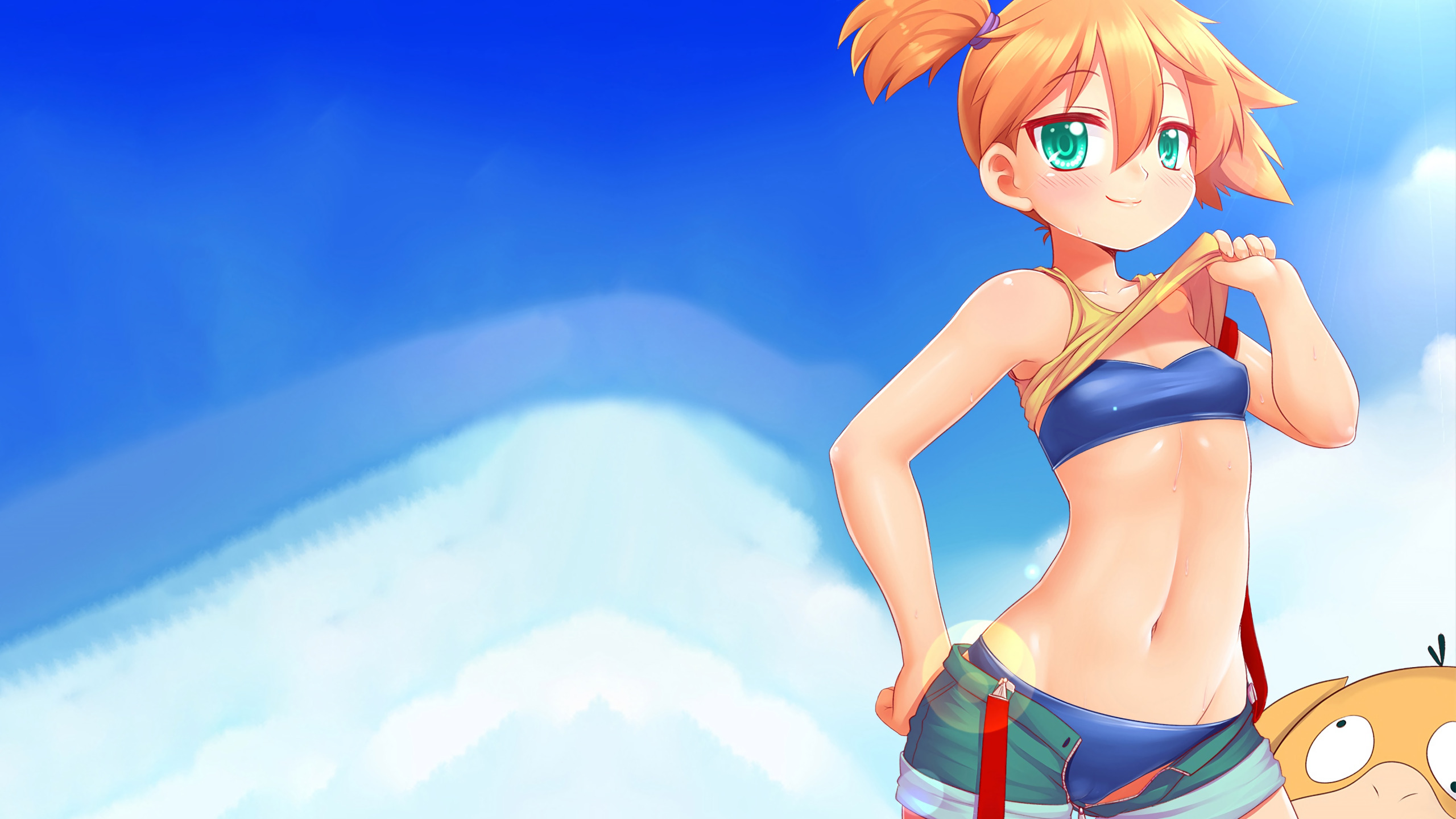 Download wallpaper girl sexy Misty shorts boobs anime