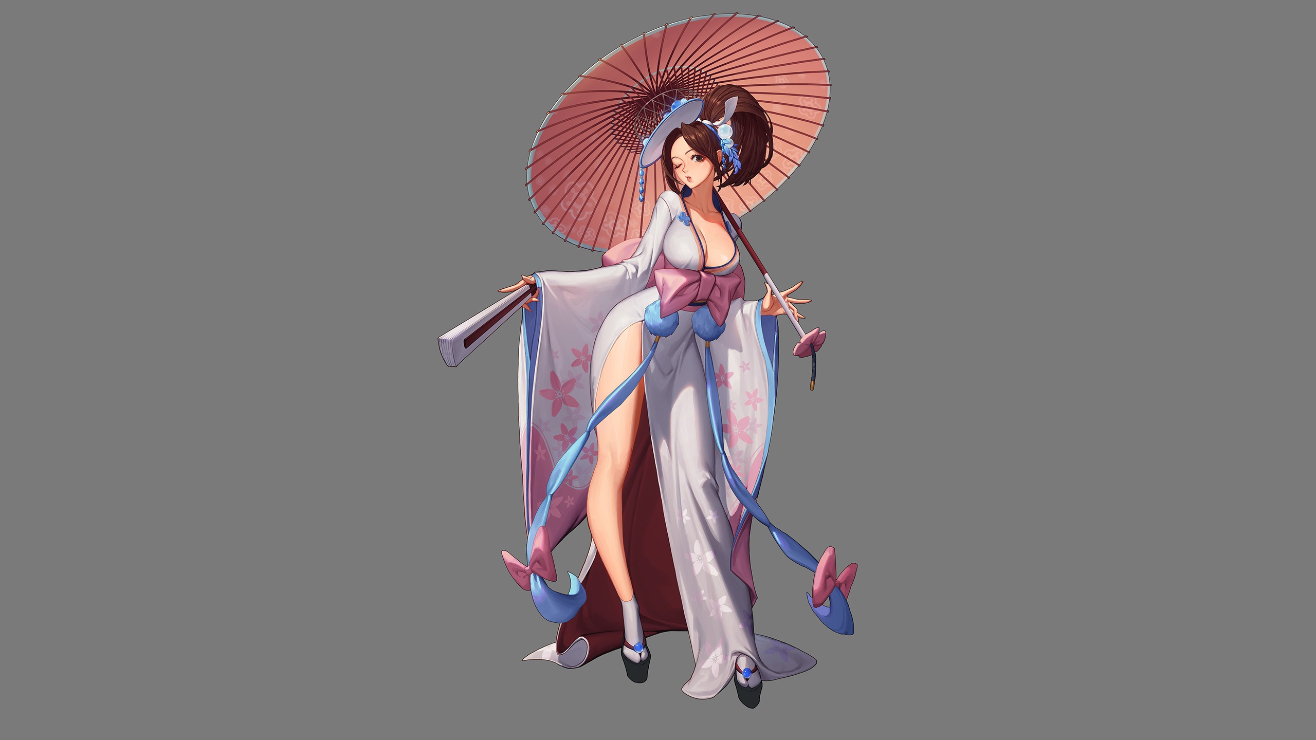 Wallpaper art, asian, mai shiranui, The King of Fighters for mobile and  desktop, section минимализм, resolution 2560x1440 - download