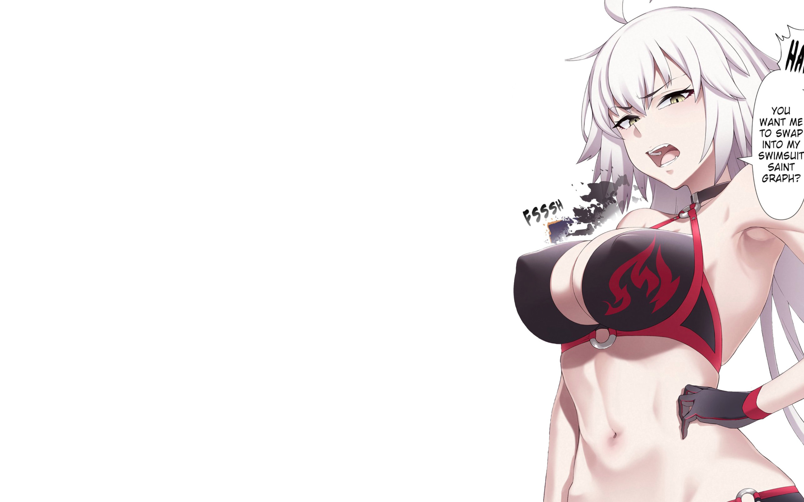 Download wallpaper girl, hot, sexy, nipples, boobs, fate stay night, anime,  pretty, section seinen in resolution 2560x1600