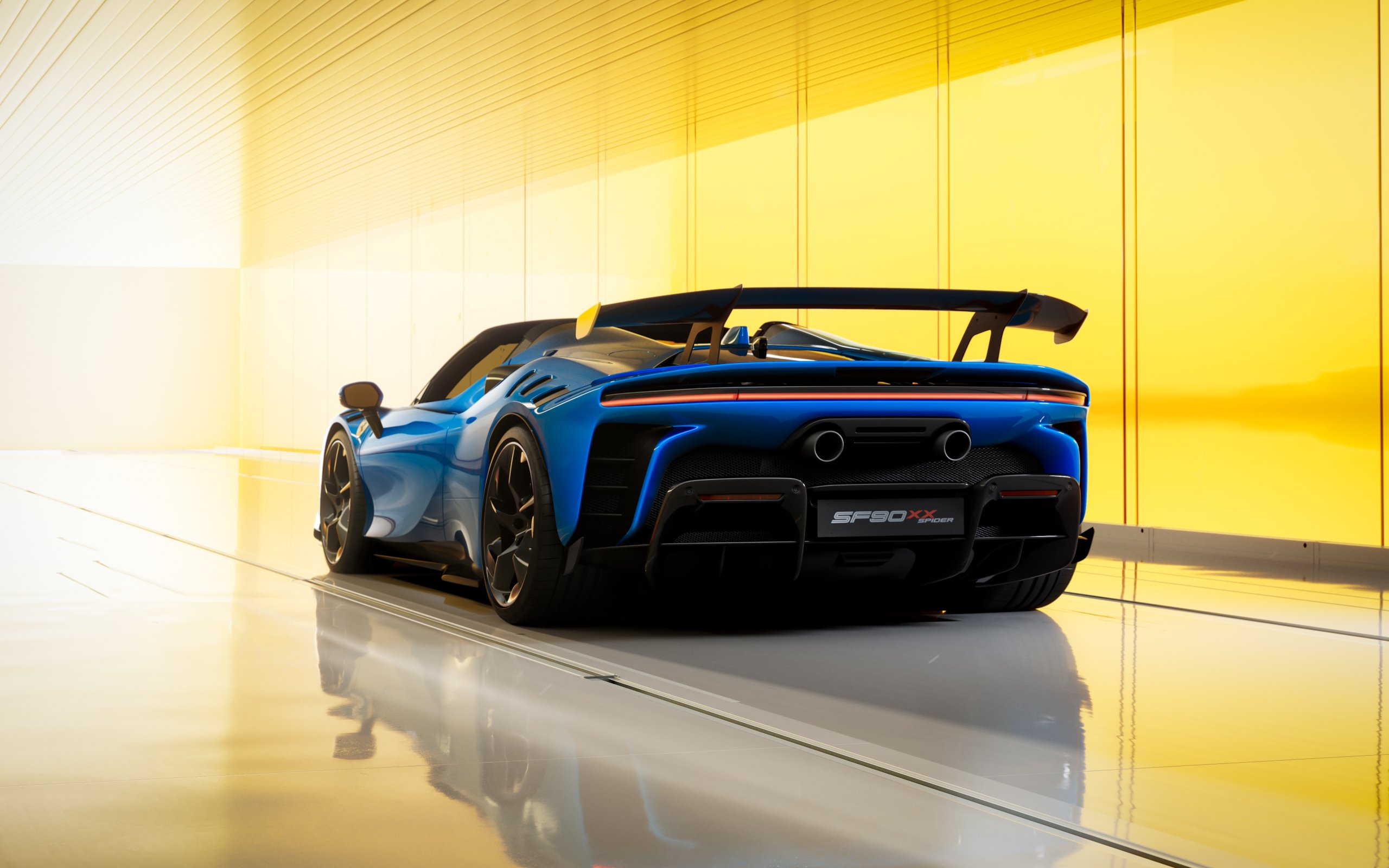 Download wallpaper Ferrari, rear view, SF90, Ferrari SF90 XX Spider ...
