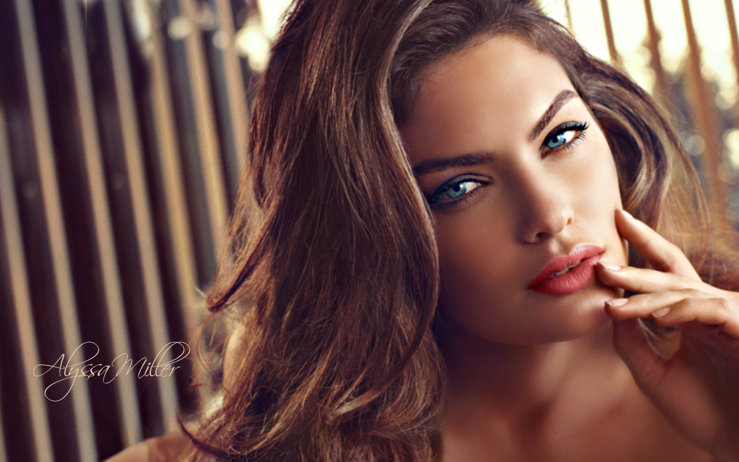 Wallpaper Girl, Sexy, Model, Face, Alyssa Miller for mobile and desktop,  section девушки, resolution 2560x1600 - download