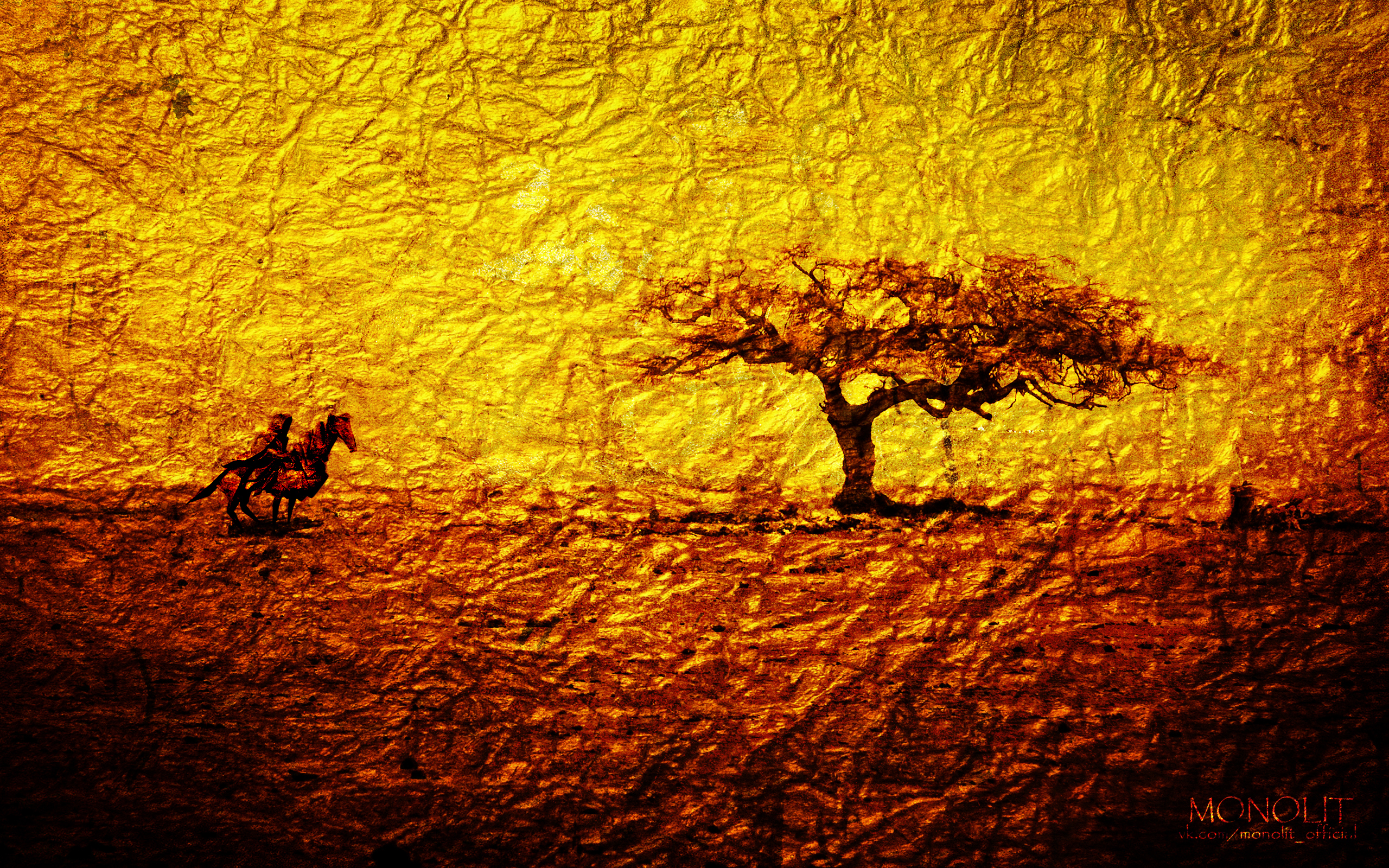 Закат золотит деревья старинной позолотой