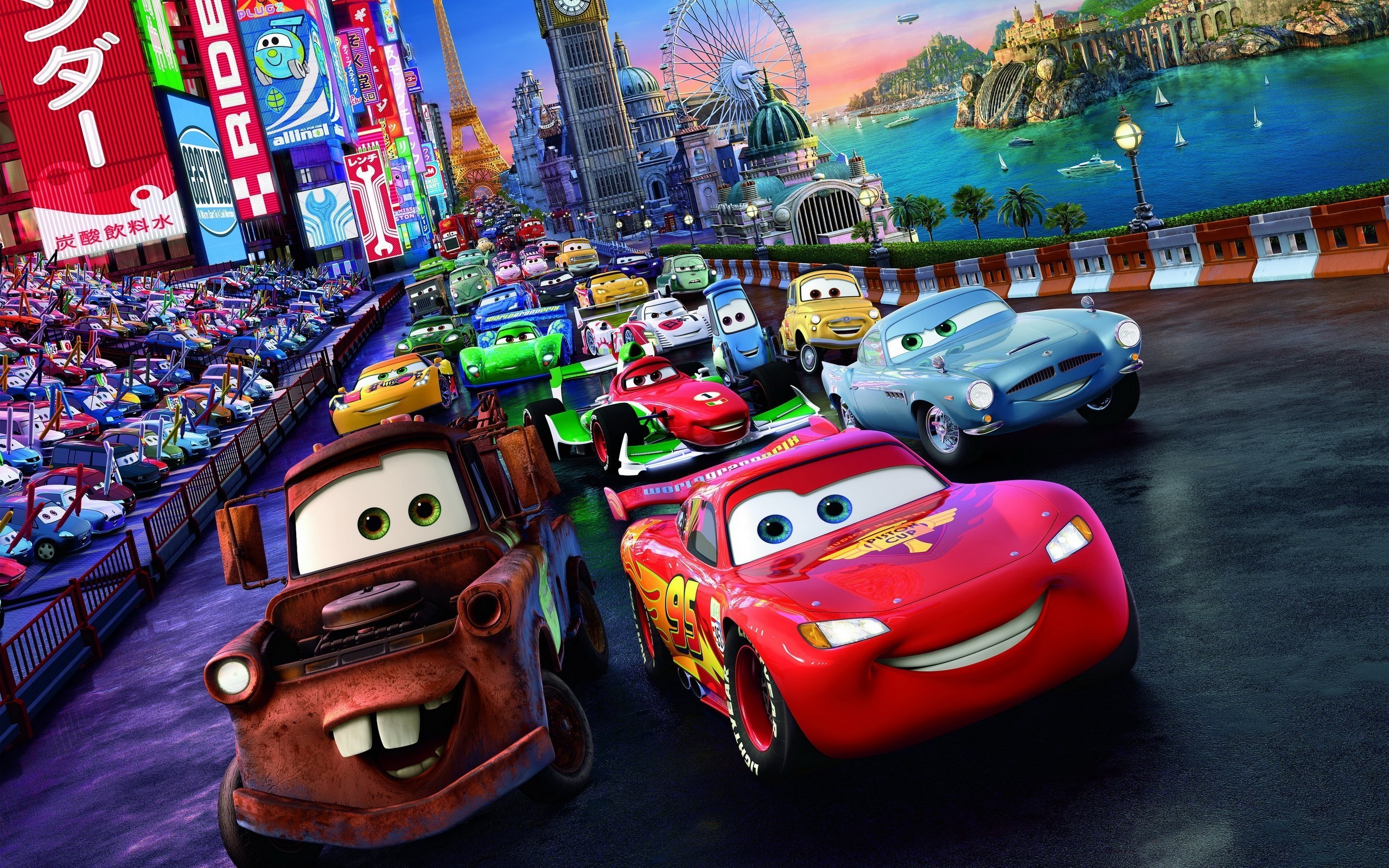 Wallpaper sport, Pixar, Lightning, spy, racing, Cars 2, Cars 2, agent for  mobile and desktop, section фильмы, resolution 2560x1600 - download