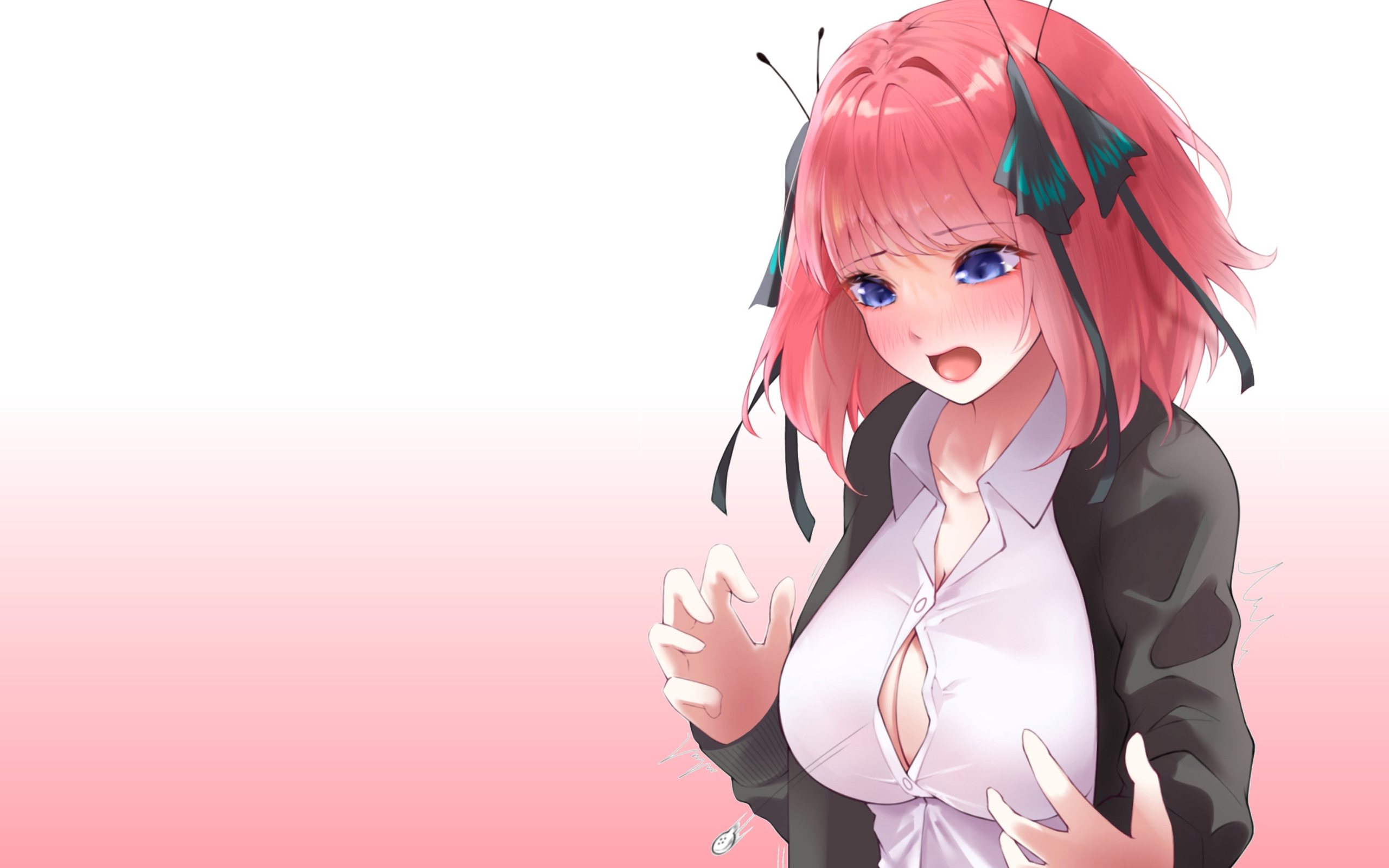 Download wallpaper kawaii, girl, sexy, boobs, anime, button, big boobs,  babe, section seinen in resolution 2560x1600