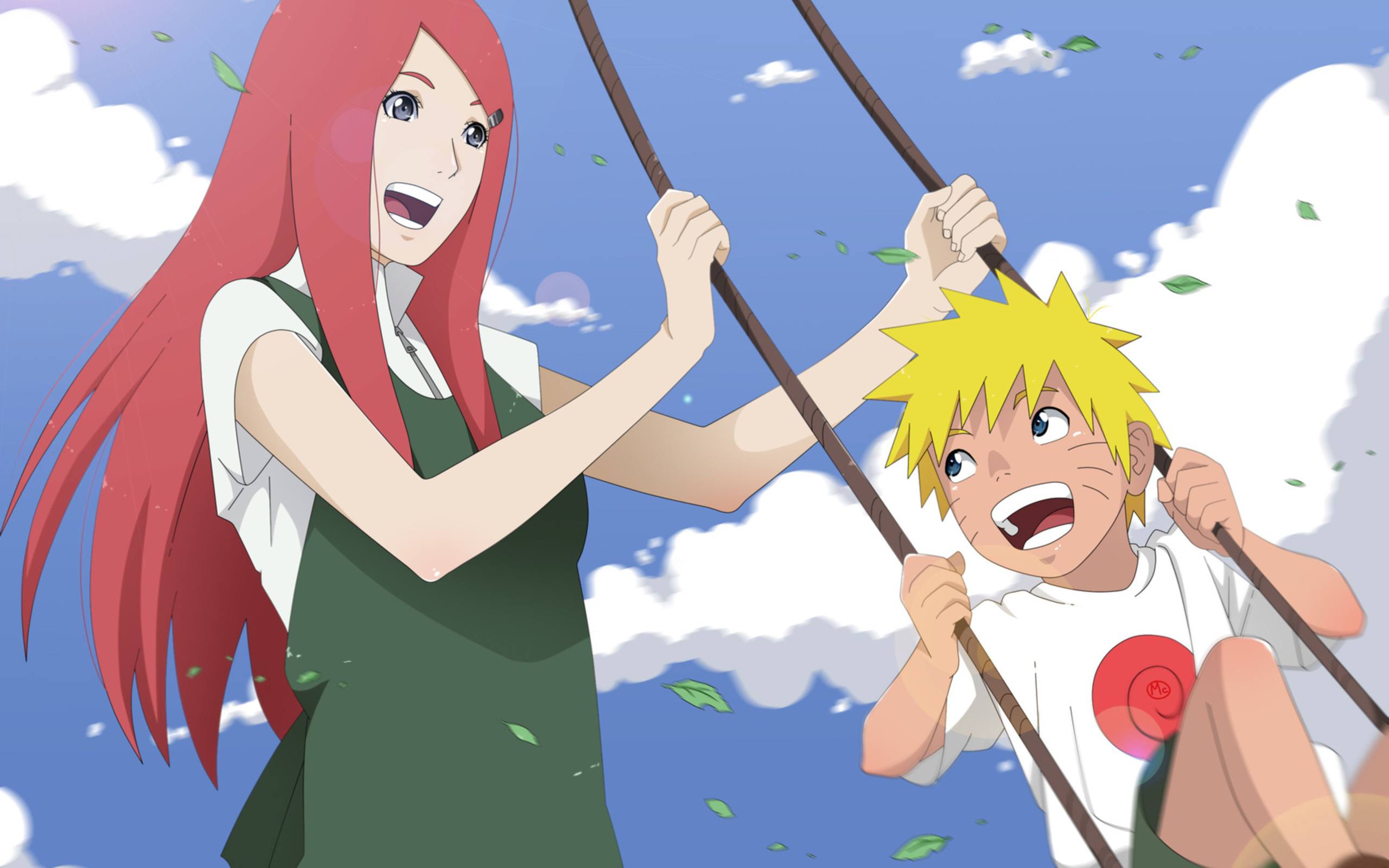 Wallpaper the sky, Anime, Naruto, Naruto, smile, Sunny day, swing, Kushina  Uzumaki for mobile and desktop, section сёнэн, resolution 2560x1600 -  download