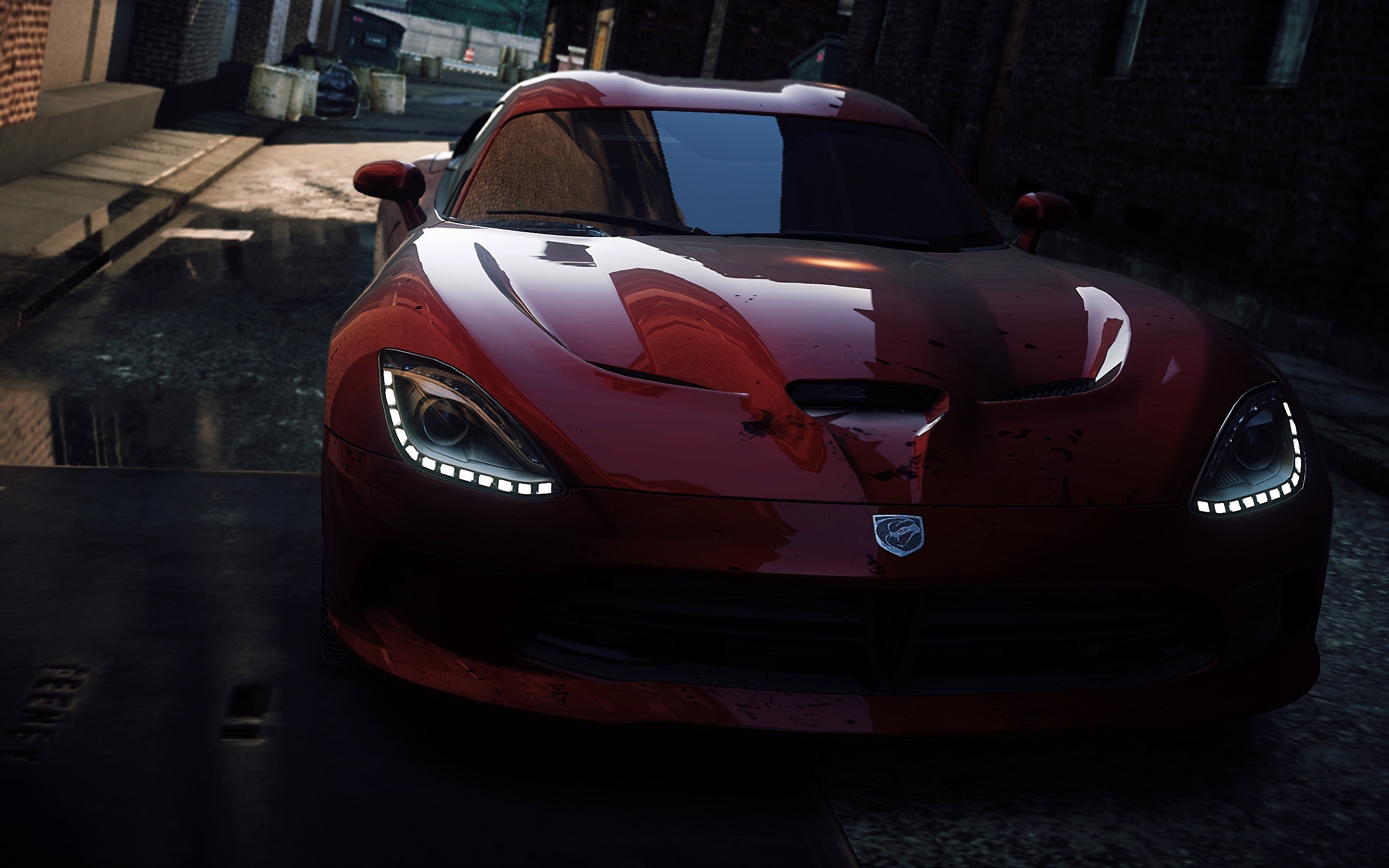 Download wallpaper the city, race, lights, alley, need for speed most  wanted 2, Dodge Viper SRT-10, section games in resolution 2560x1600