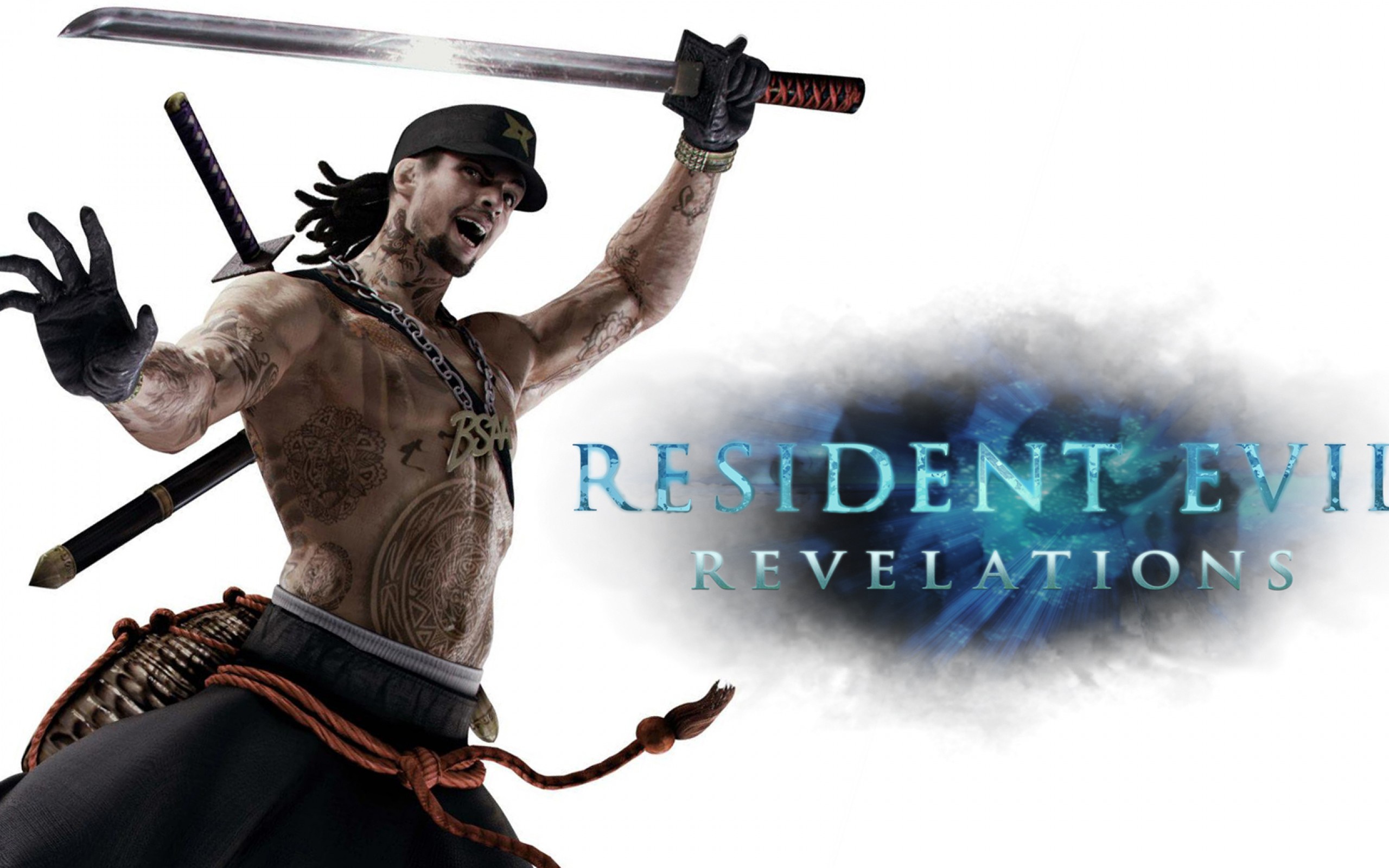 Download wallpaper sword, tattoo, Resident Evil, ninja, Resident Evil:  Revelations, Keith Lumley, Biohazard: Revelations, section games in  resolution 2560x1600