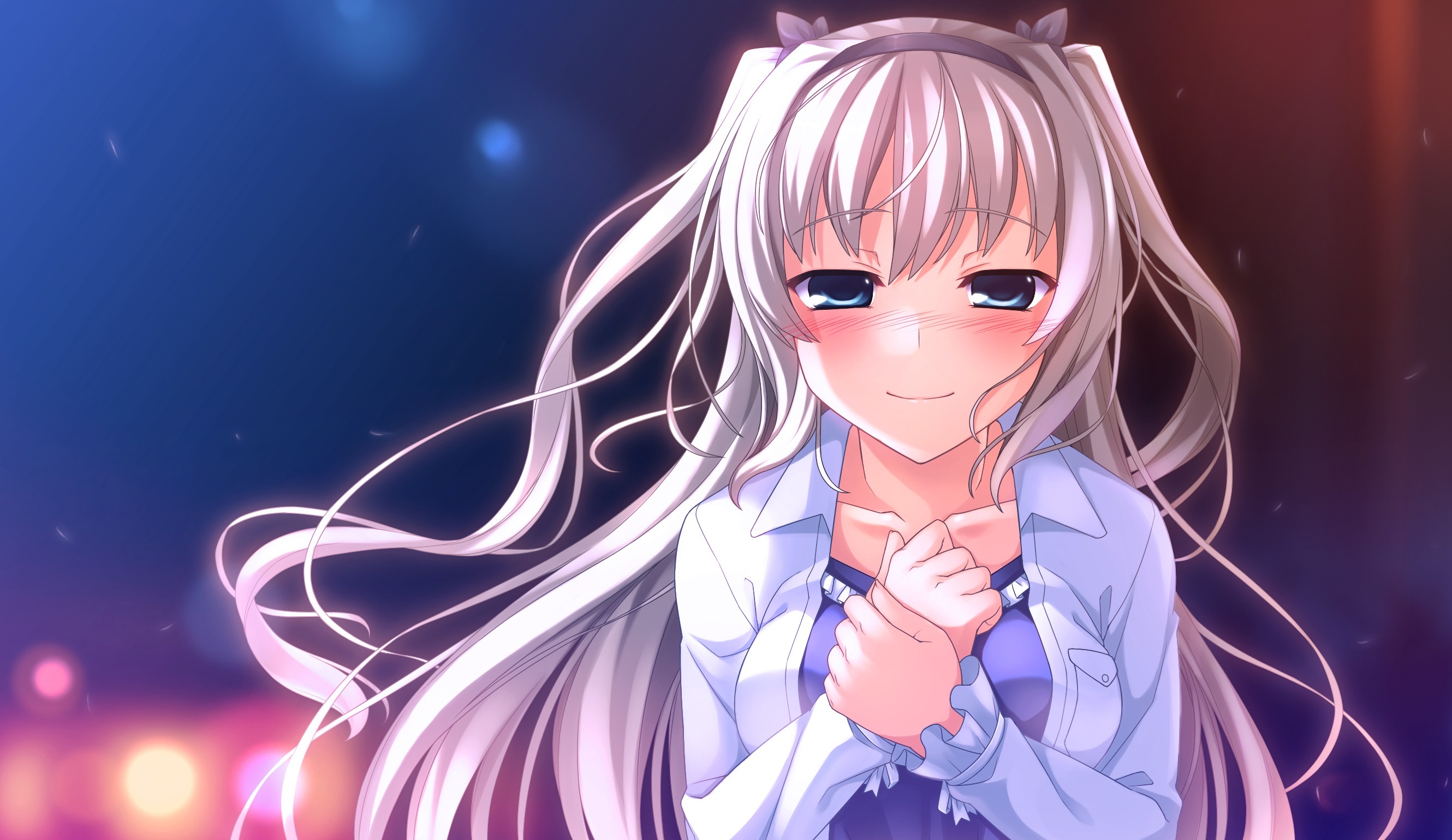 Download wallpaper girl, background, embarrassment, game cg ...