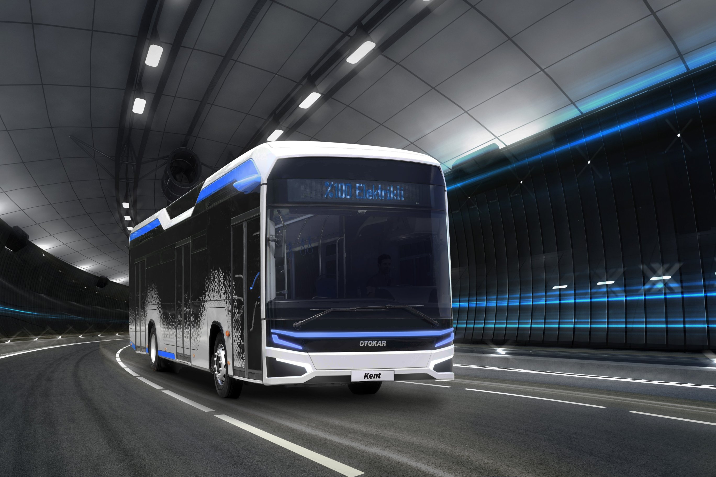 Download wallpaper bus, coach, Otokar, Kent Electric, Electric Vehicle ...
