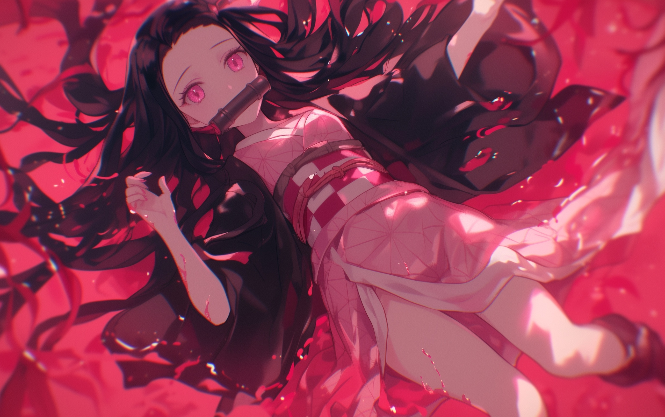 Download wallpaper Nezuko Kamado, The blade cleaves demons, Nasuko Of Kamado,  Nezuko, Demon slayer, section ai art in resolution 2752x1728