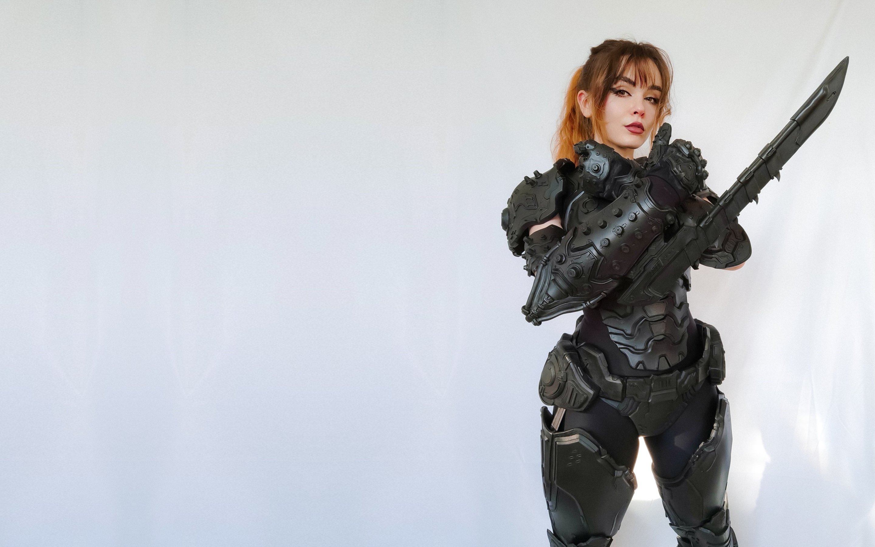 Download wallpaper armor, cosplay, Doom, cosplay costume, cosplay model ...