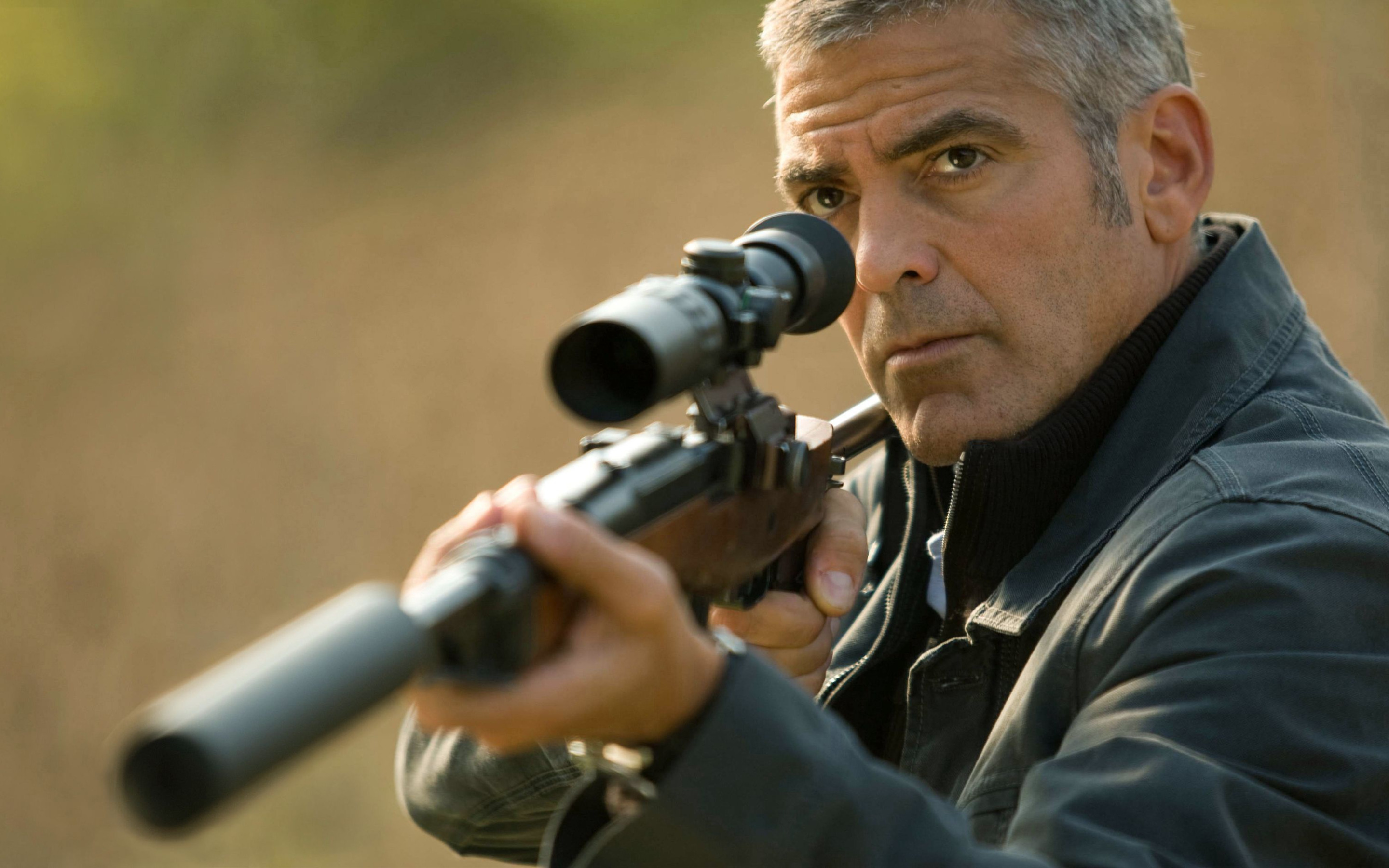 Download wallpaper Actor, male, sniper rifle, George Clooney, george  clooney, sex symbol, section men in resolution 2880x1800